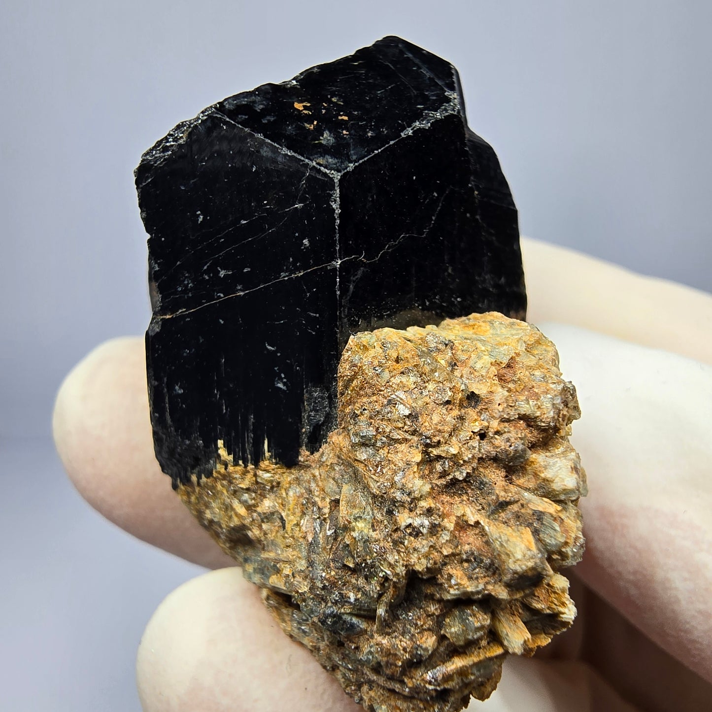Schöner Schörl Turmalin Kristall glänzend Erongo, Namibia 38*25*31mm Sammlung