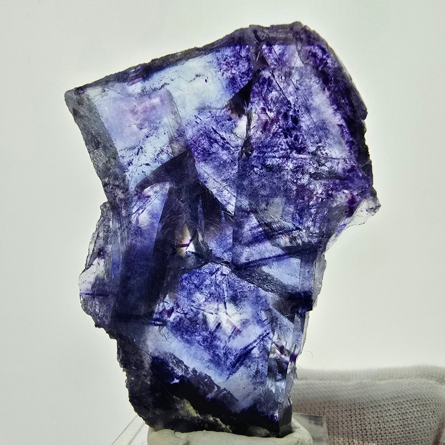 Seltene Phantom Fluorit Scheibe lila blau Okorusu, Namibia 54*38*6mm Sammlung