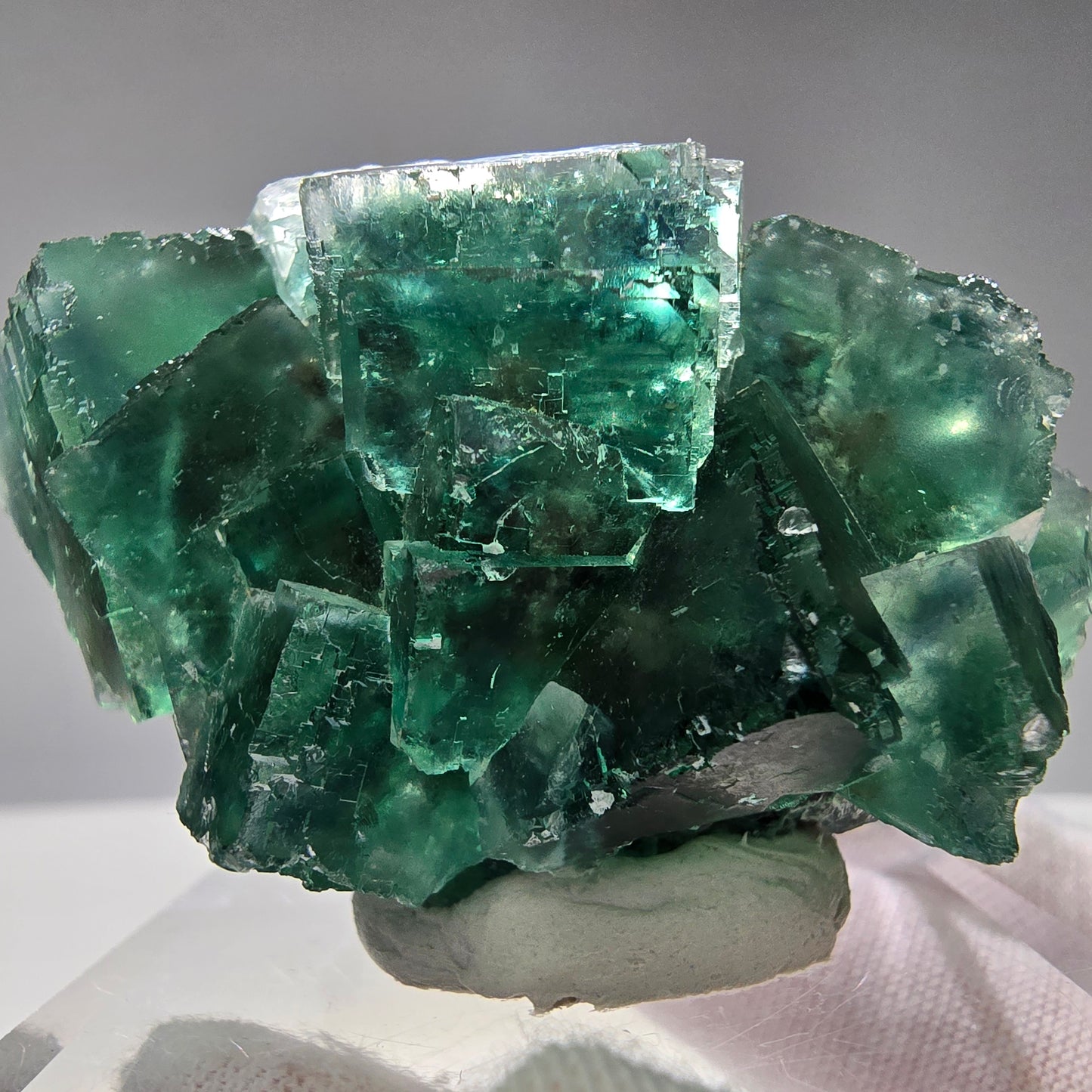 Sehr klare Phantom Fluorit Würfel Stufe grün Okorusu Namibia 65*44*40mm Sammlung