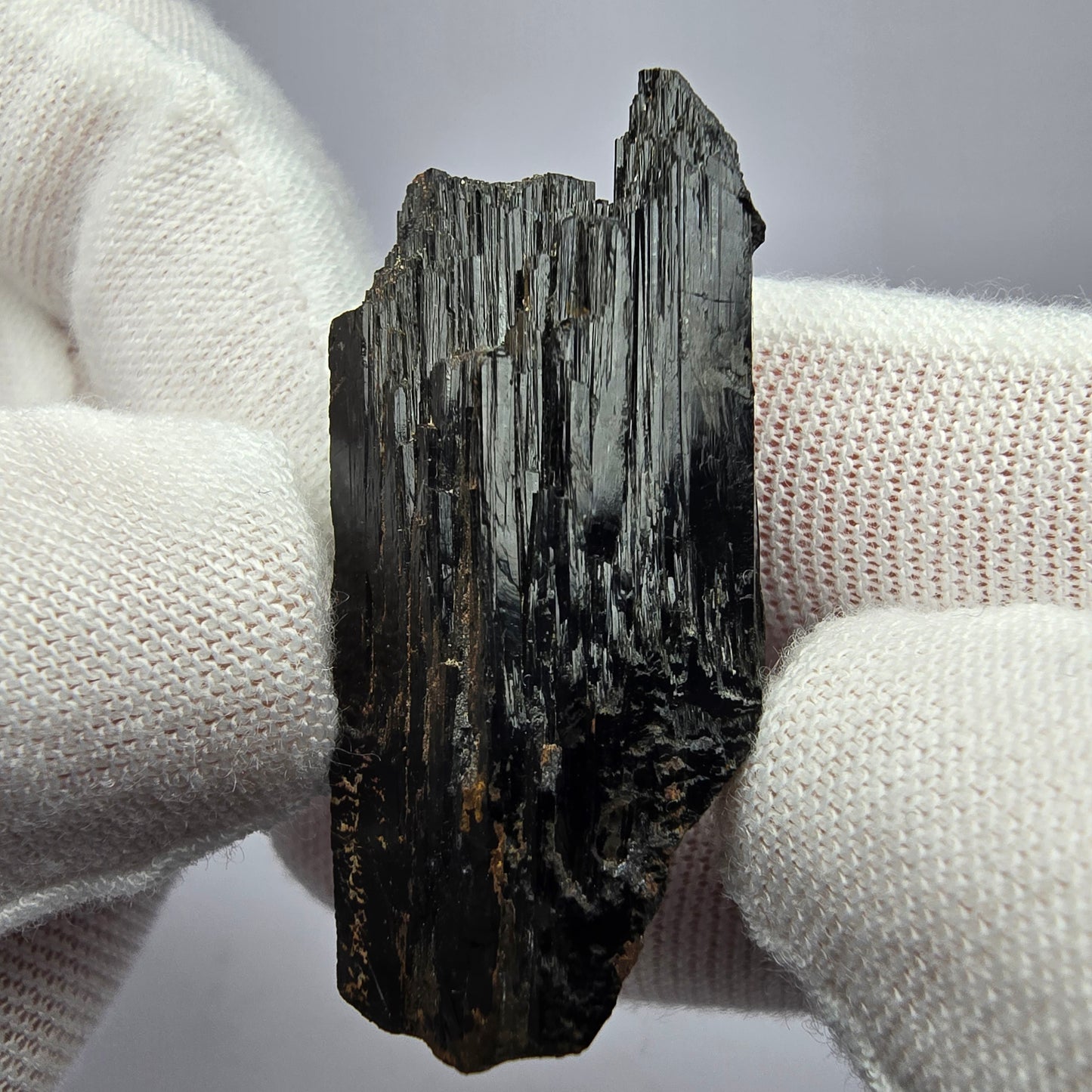 Schöner Schörl Turmalin schwarz glänzend Erongo, Namibia 36*16*16mm Sammlung