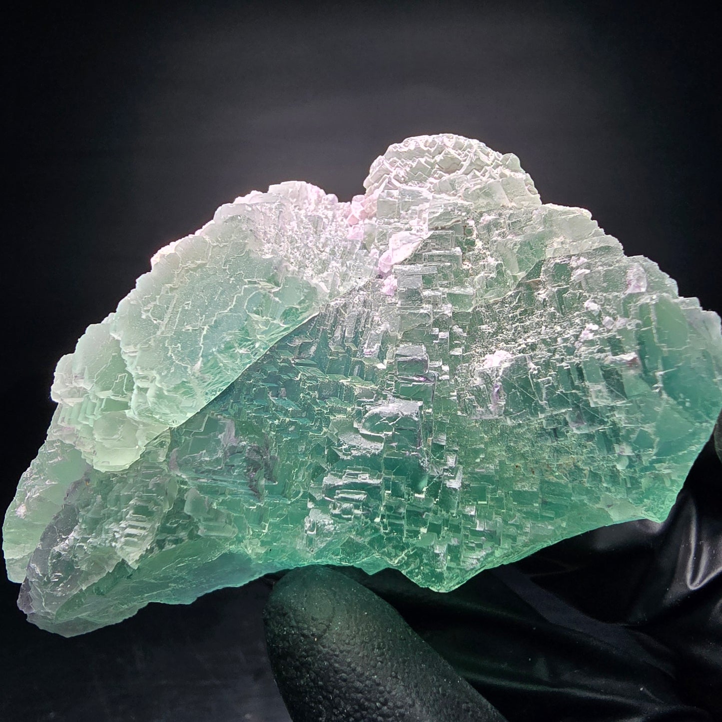 Zonare Phantom Fluorite Cube Stepped Omehane, Namibie 75*47*26mm Collection