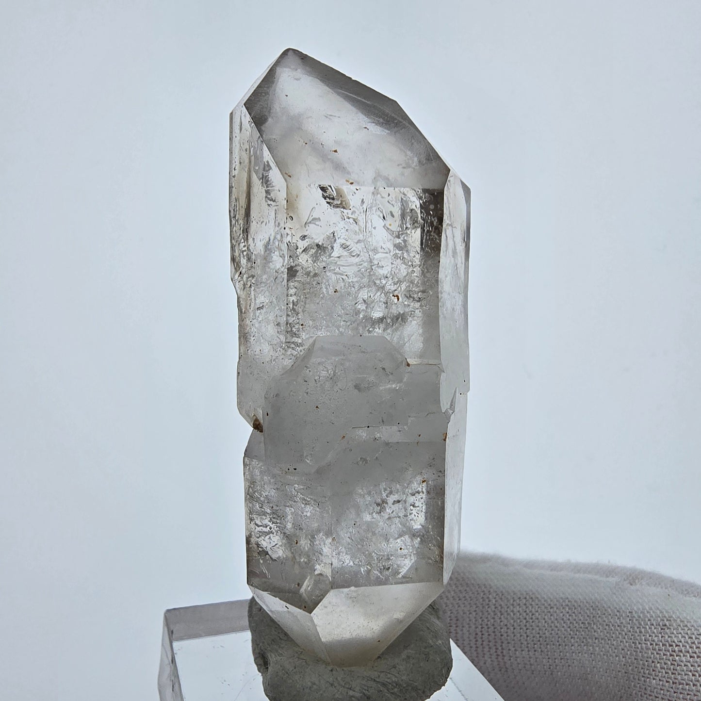 Große Phantom Rauchquarz DT Zepter Quarz Stufe 2x Goboboseb, Namibia 63*23*18mm
