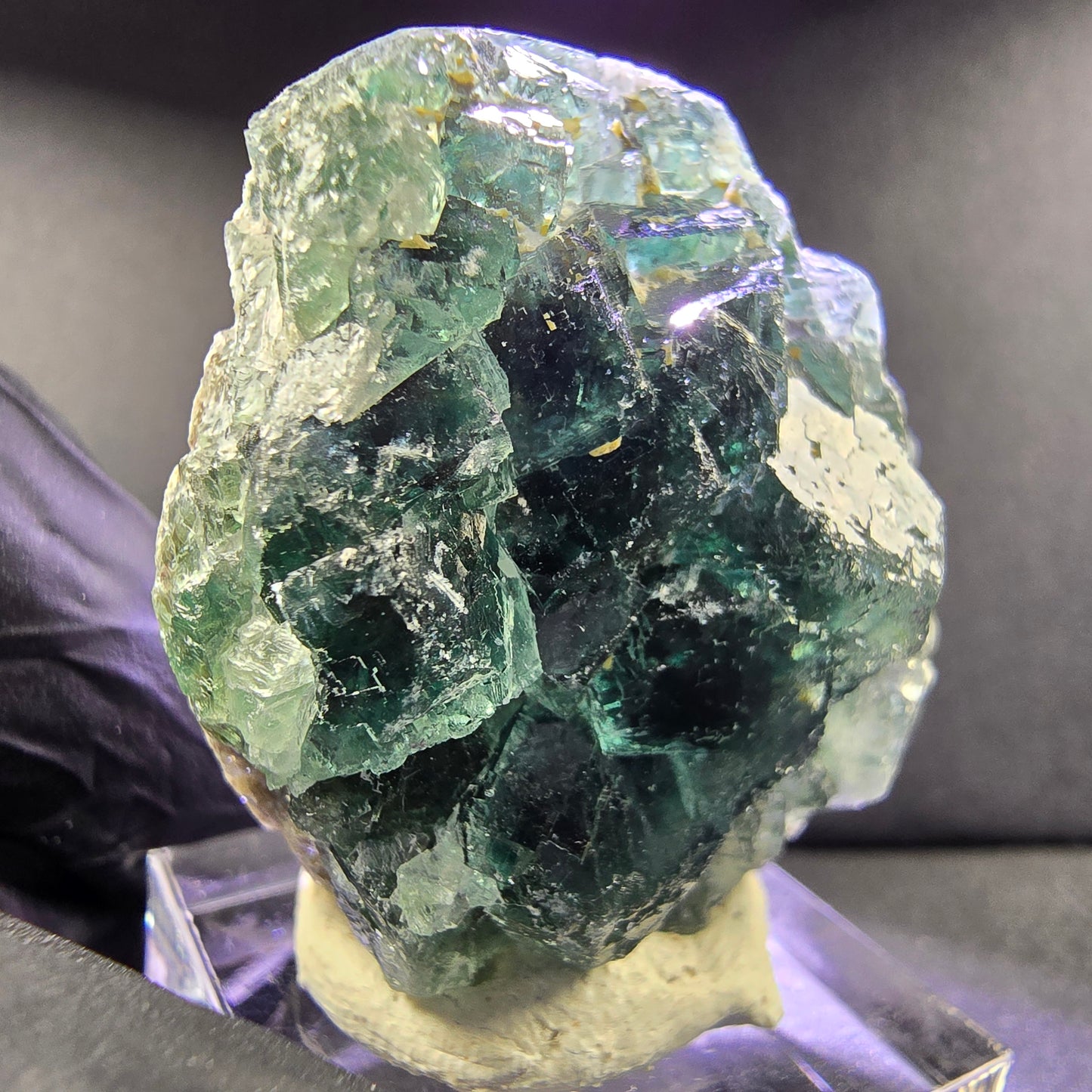 Schöne Phantom Fluorit Würfel Stufe grün 38*34*17mm Okorusu, Namibia Sammlung