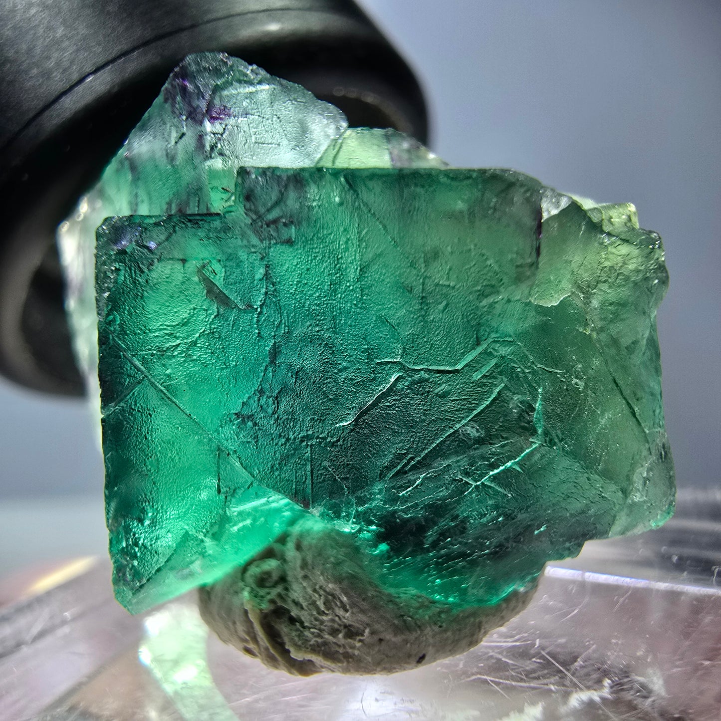 Phantom Fluorit Würfel Stufe, grün lila Okorusu, Namibia 25*17*17mm