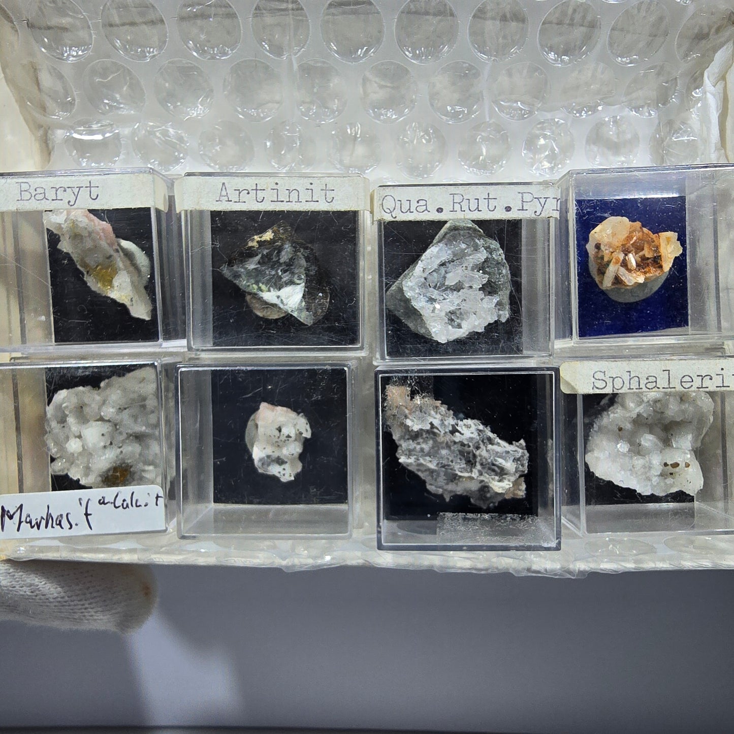 Collection de minéraux Micromount TOP Allemagne - 8 pièces Allemagne #8086