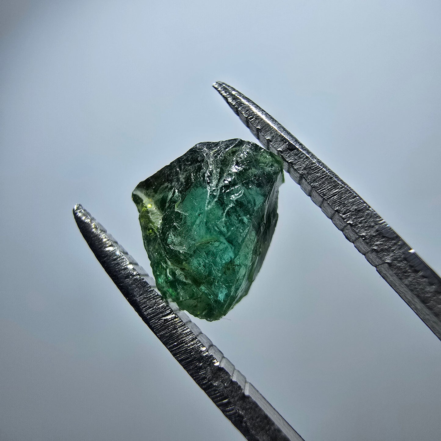 Cristal de tourmaline verdélite rare, vert Minas Gerais, Brésil #7983