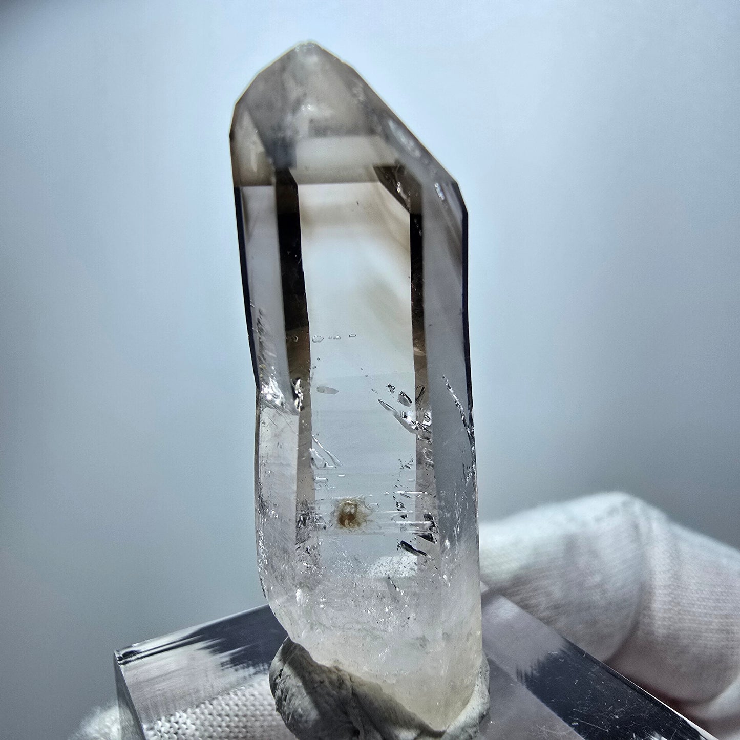 Klarer Phantom Rauchquarz Zepter Kristall Goboboseb, Namibia 38*14*12mm