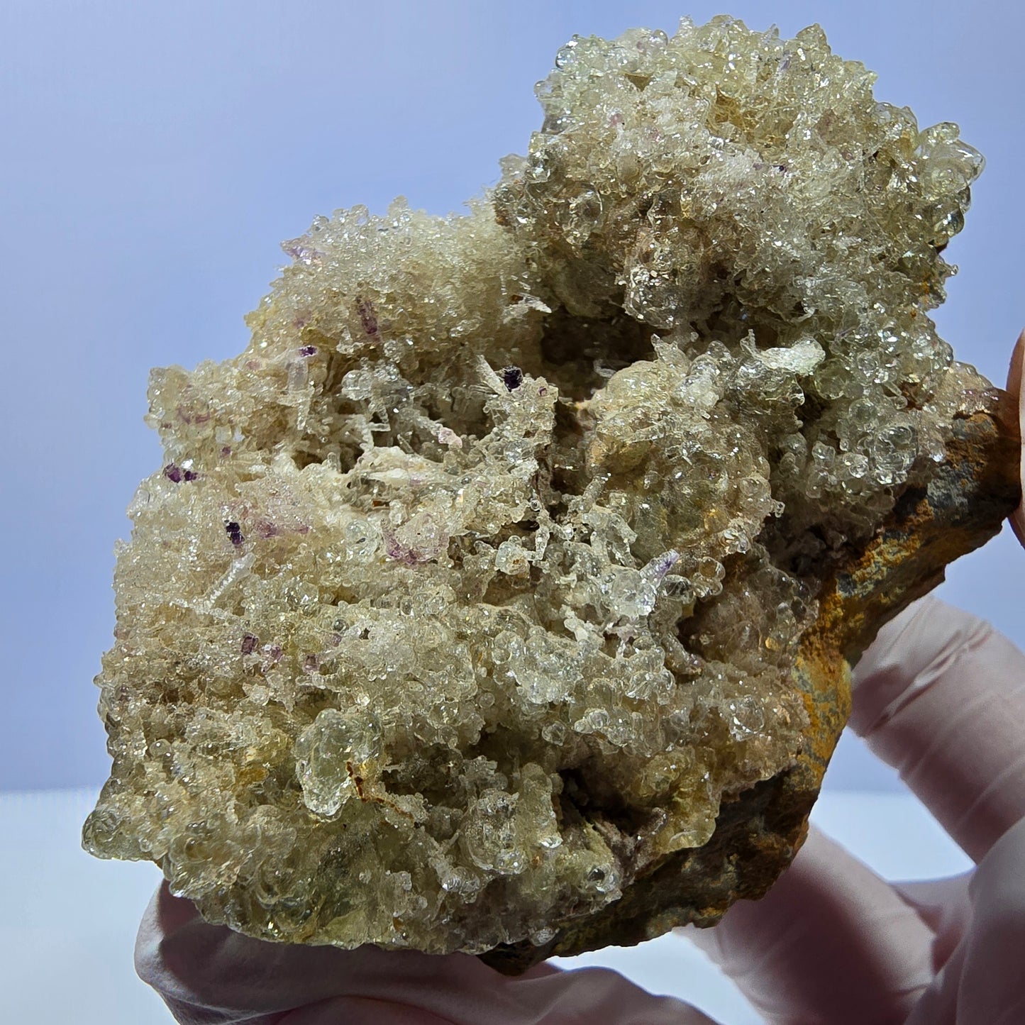 Seltene Hyalit Opal, Orthoklas, Schörl Turmalin Stufe Erongo, Namibia 83*56*53mm