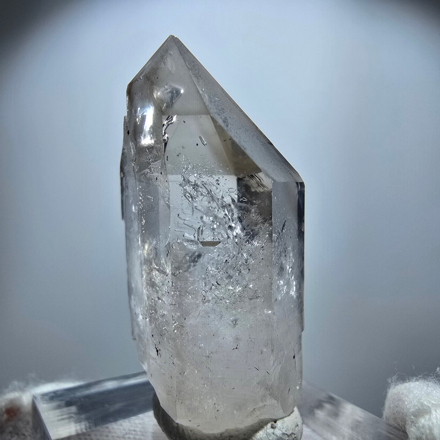 Enhydro Phantom Rauchquarz Zepter, 1x Blase Goboboseb, Namibia 34*19*13mm