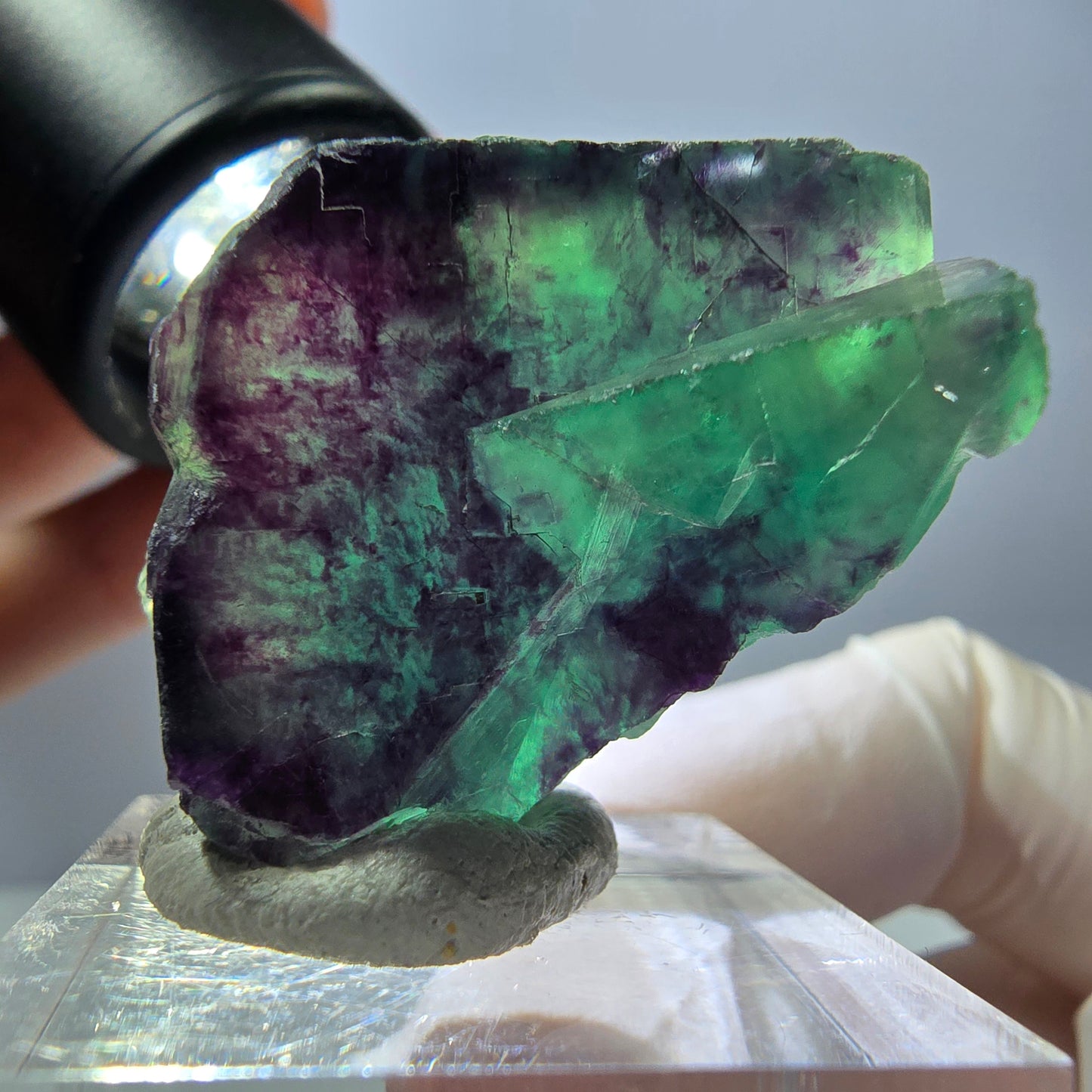 Rare Fluorite Cube Specimen, green purple Okorusu, Namibia 29*28*19mm