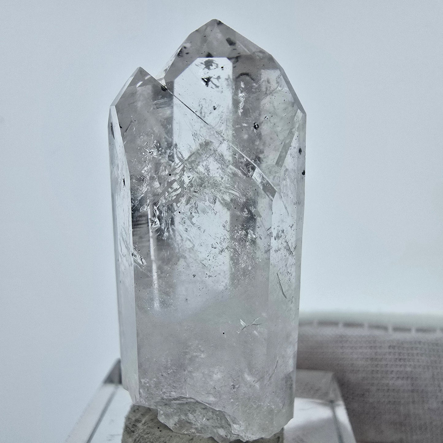 Klarer Phantom Hämatit Quarz Kristall Streep Mine, Goboboseb, Namibia 40*17*14mm