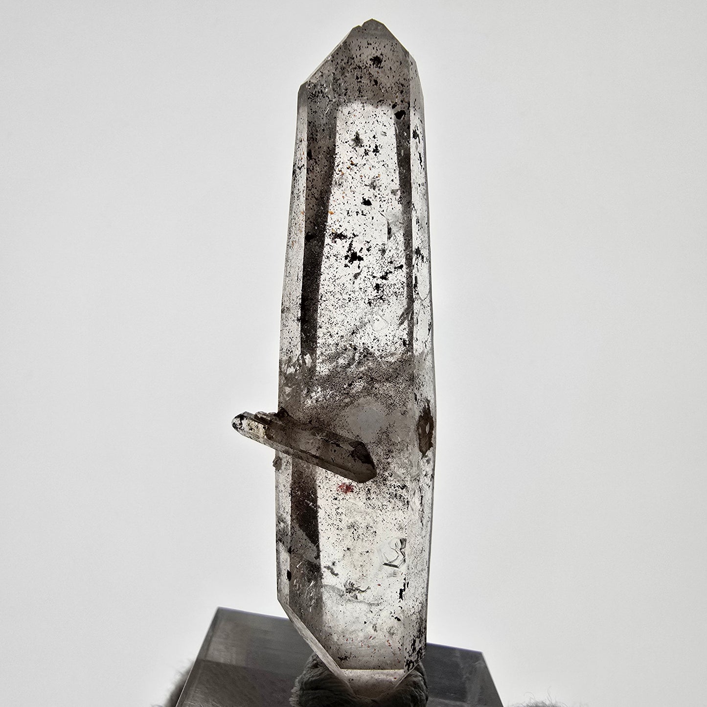 Sceptre de poche Saint-Valentin en quartz fumé fantôme squelette, Namibie 60 x 18 x 14 mm