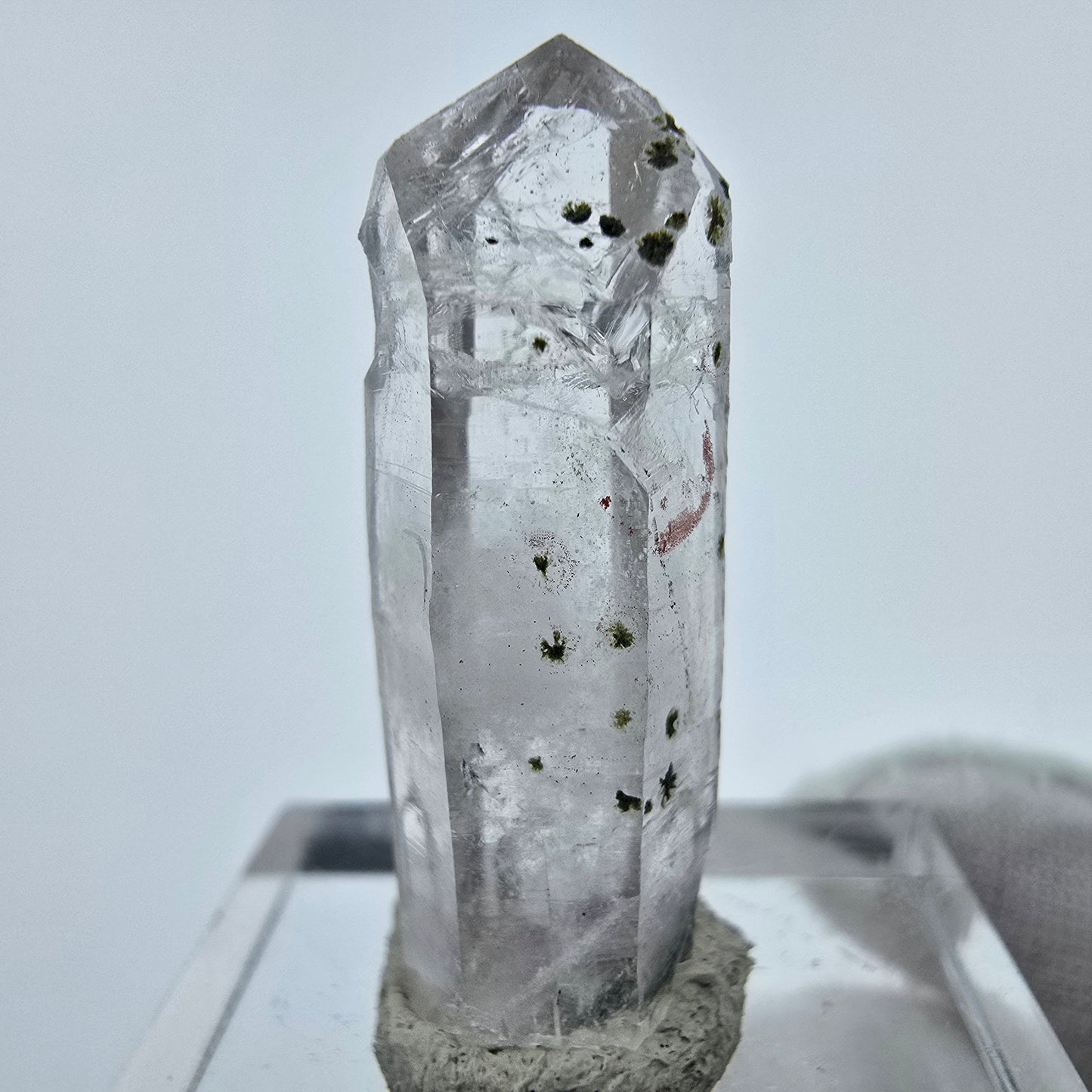 Phantom Hämatit Epidot Amethyst Kristall Streep Mine Goboboseb Namibia 29*10*8mm