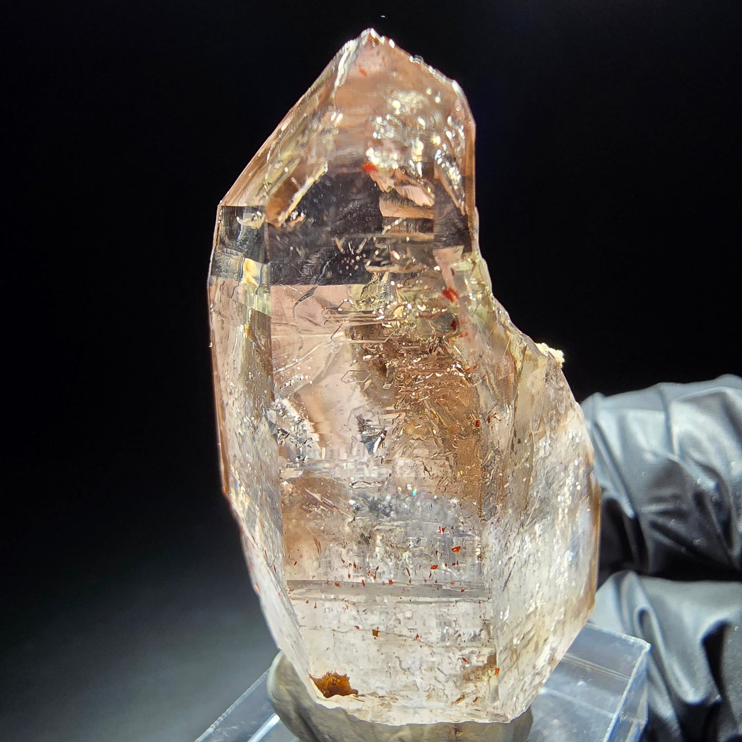 Klare Phantom Rauchquarz Zepter Spitze Goboboseb, Namibia 50*32*23mm Sammlung