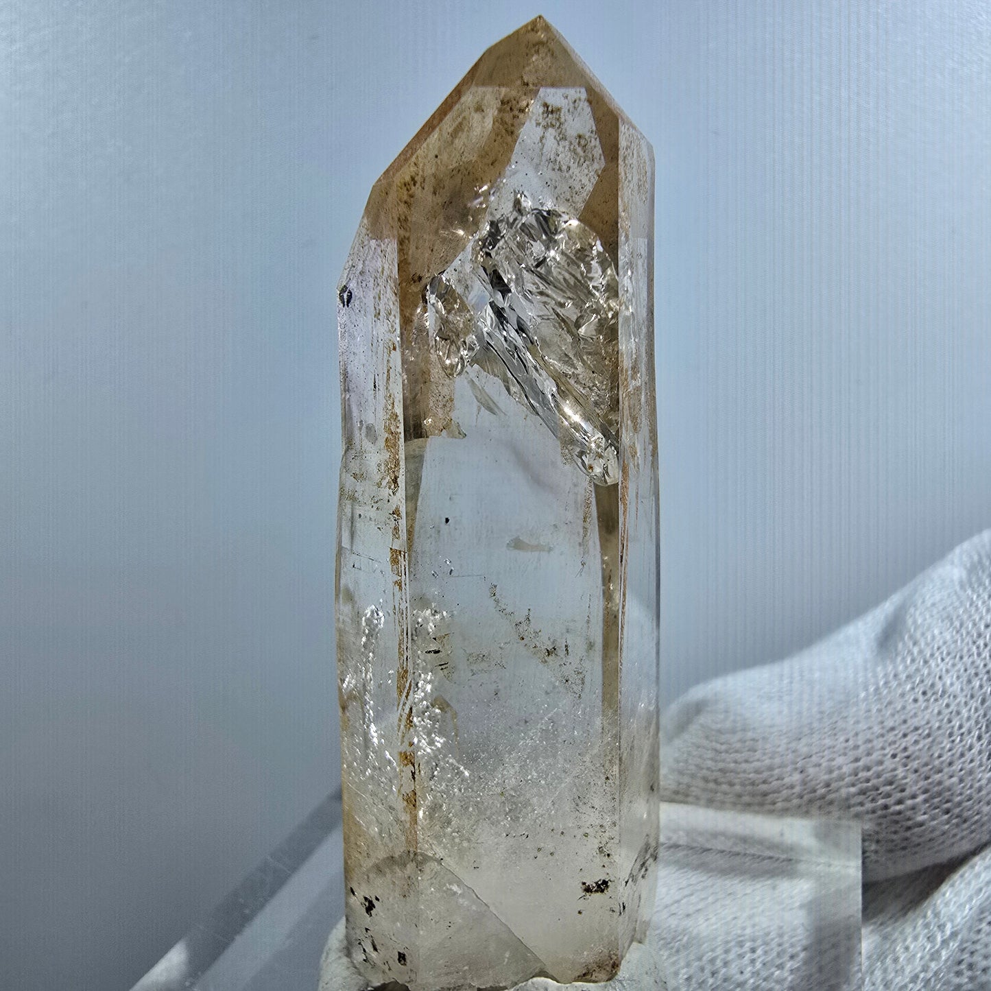 Enhydro Phantom Smoky Quartz Scepter, 1x Bubble Valentine Pocket Goboboseb Namibia 57*20*19mm