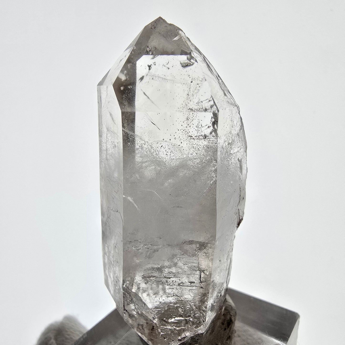 Skeleton Phantom Smoky Quartz DT Scepter, UV Calcite Valentine Pocket, Namibia 50*23*22mm