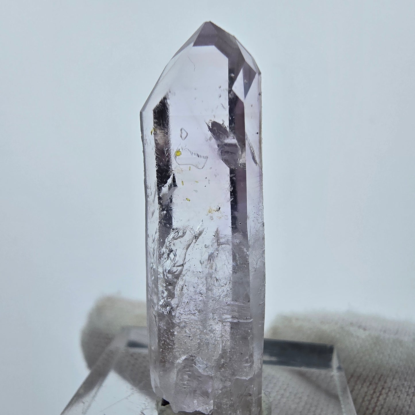 Cristal d'améthyste fantôme Enhydro 1x Bubble Goboboseb, Namibie 36*10*7mm Collection