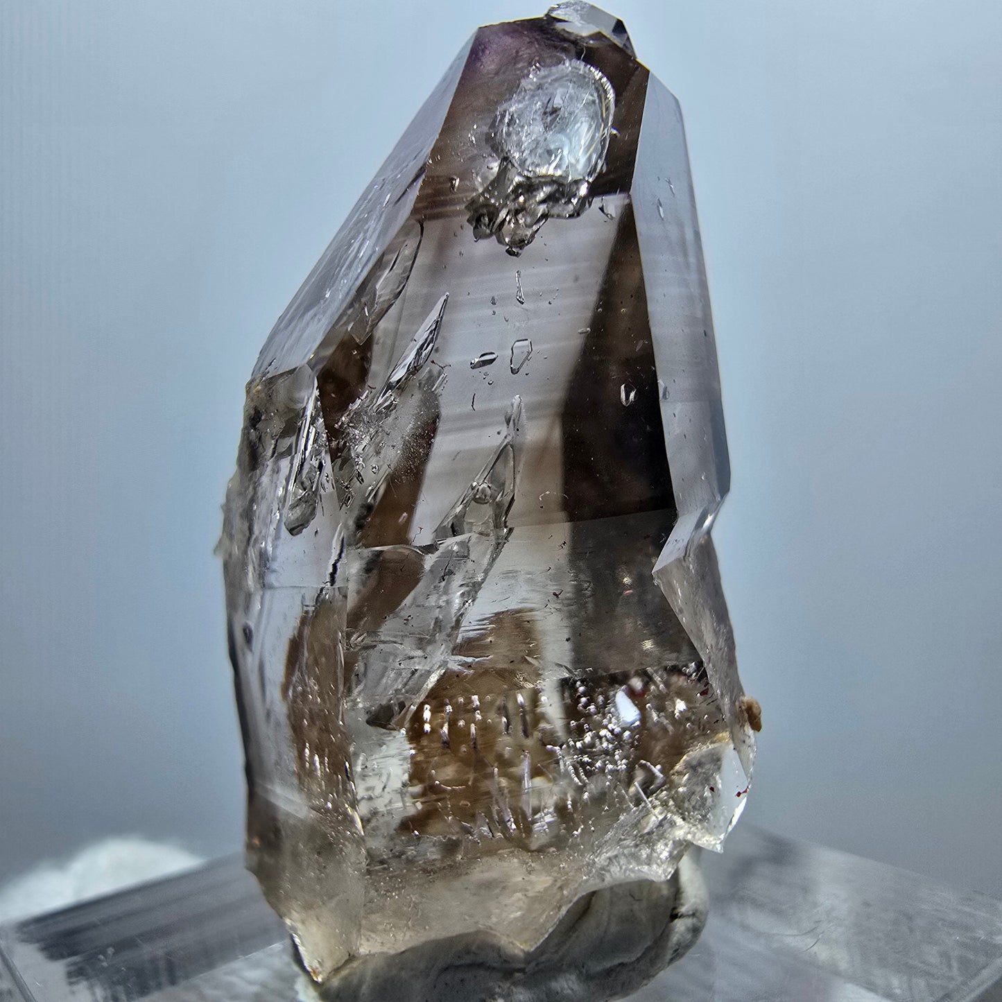 Enhydro Phantom Smoky Quartz Scepter, 3x Bubble Goboboseb, Namibia 33*19*14mm