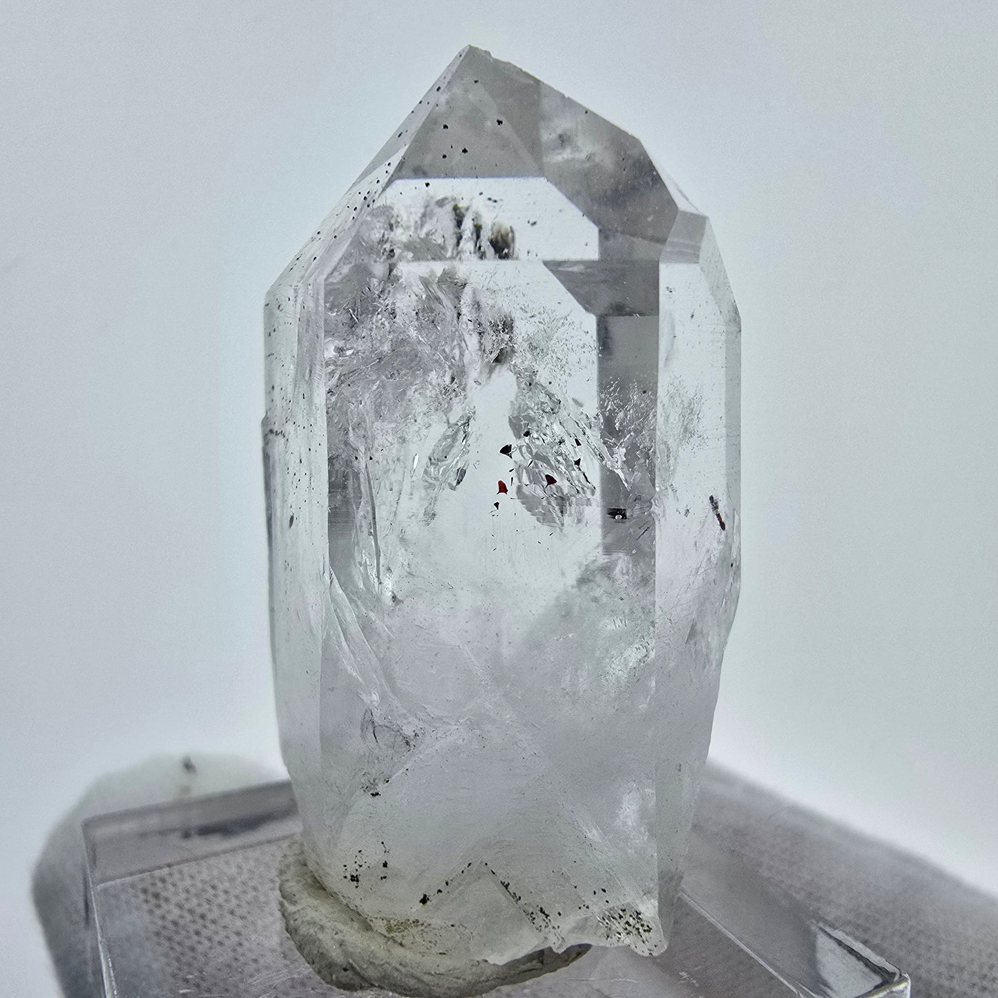 Klarer Phantom Hämatit Quarz Kristall Streep Mine, Goboboseb, Namibia 38*20*20mm