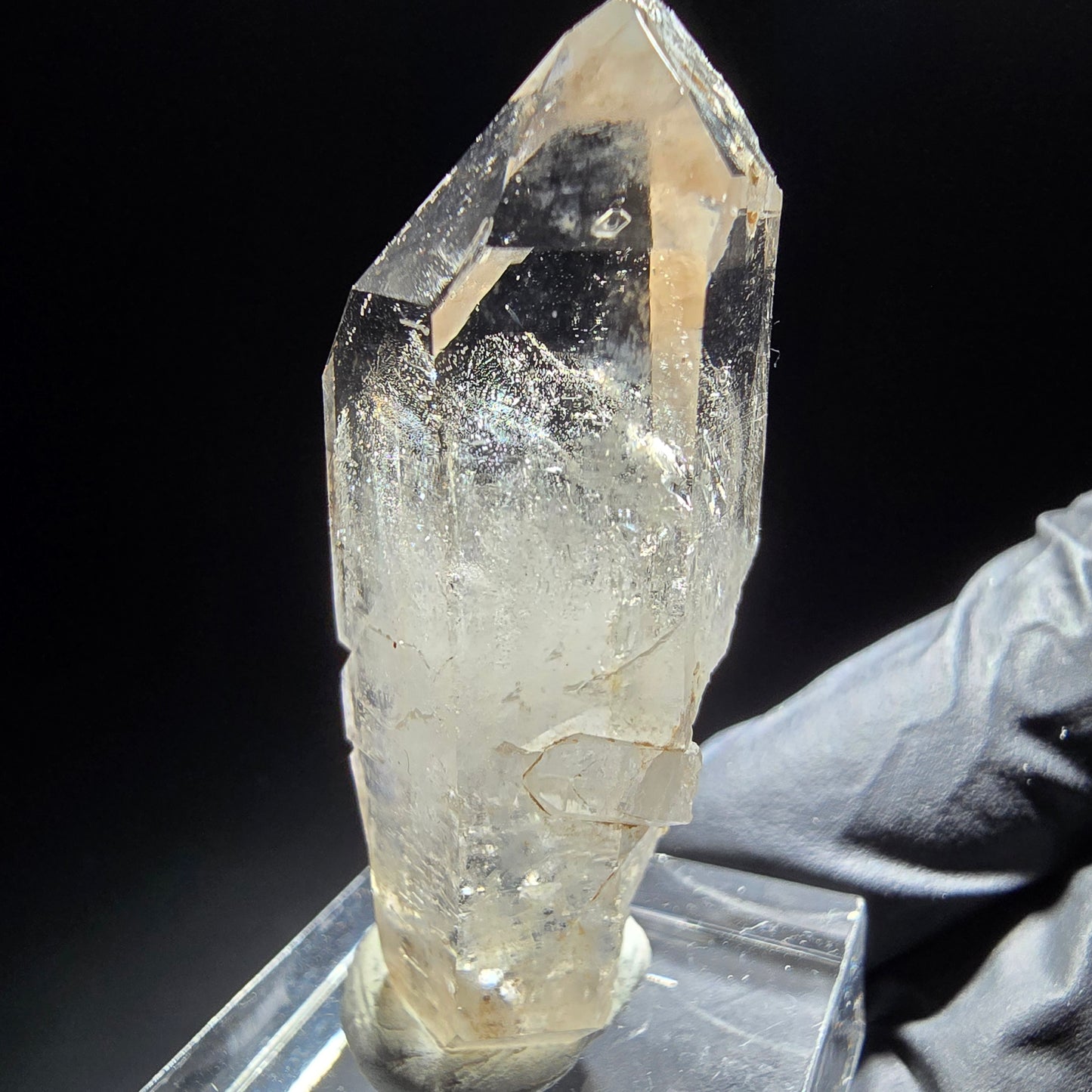 Klare Phantom Rauchquarz Zepter Spitze Goboboseb, Namibia 47*19*16mm Sammlung