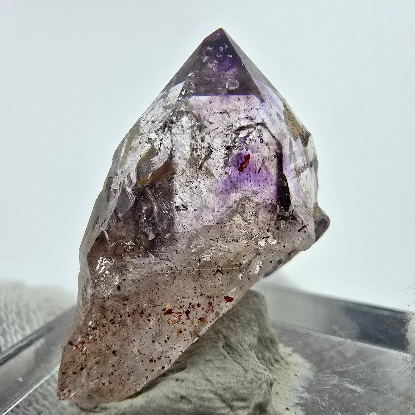 Clear Phantom Amethyst with Hematite Goboboseb, Namibia 23*20*14mm