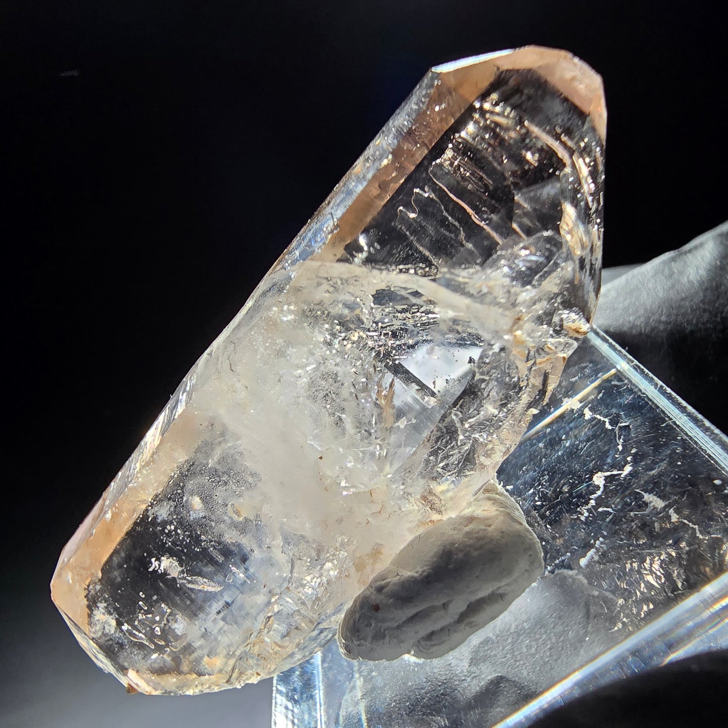 Phantom Rauchquarz Doppelender Spitze Goboboseb, Namibia 47*16*8mm Sammlung