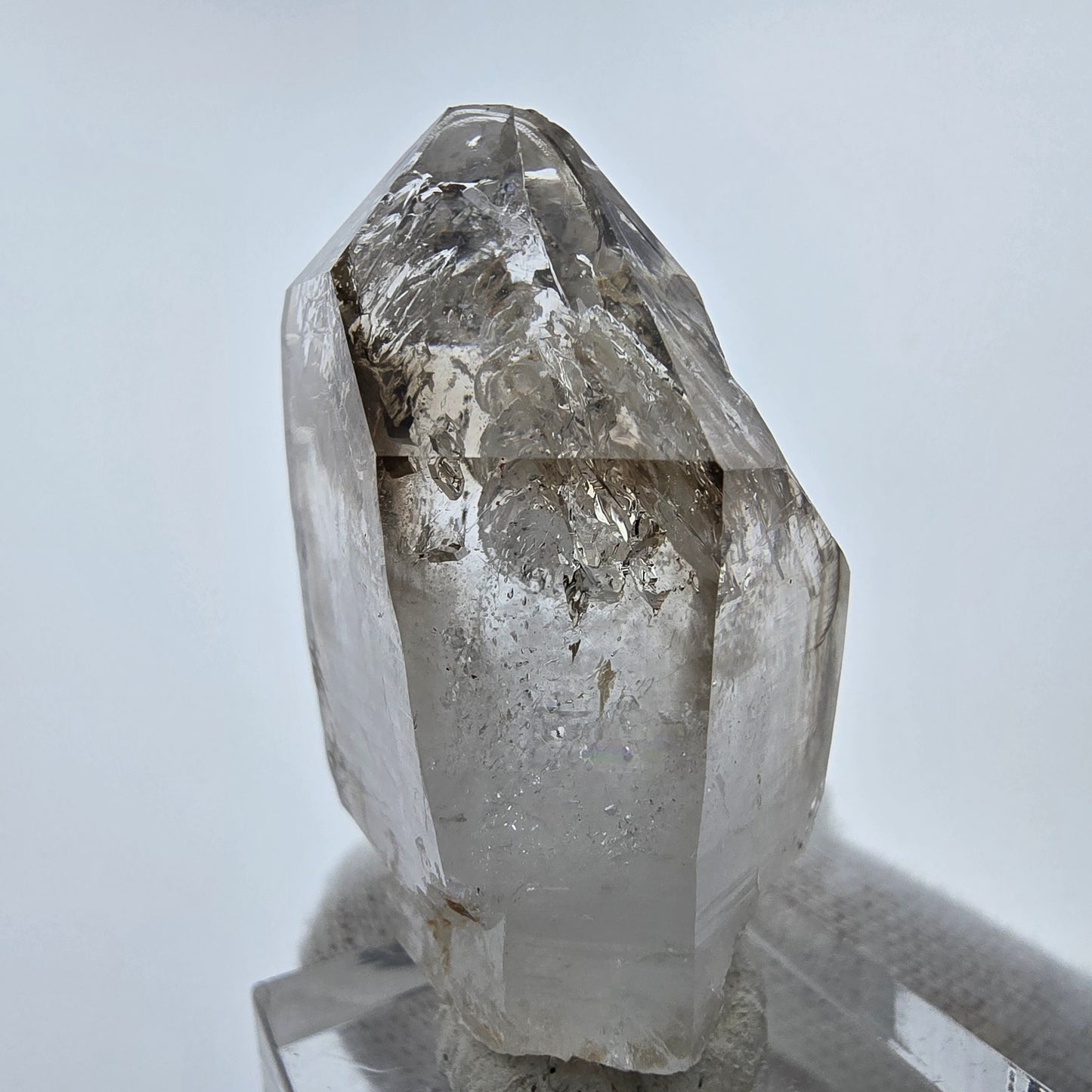 Enhydro Phantom Rauchquarz Zepter, 2x Blase Goboboseb, Namibia 43*27*21mm