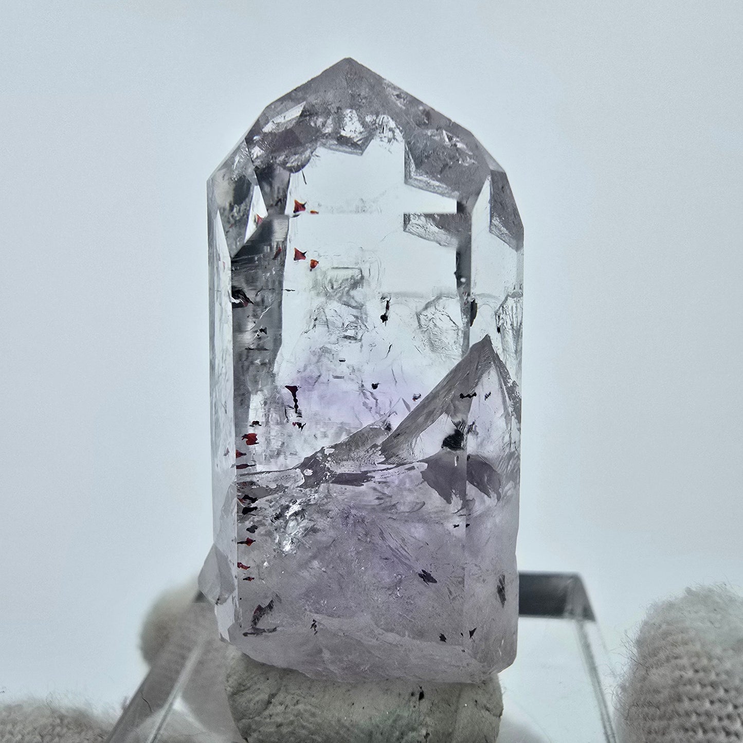 Klarer Harlekin Phantom Amethyst Streep Mine Goboboseb Namibia 36*16*10mm