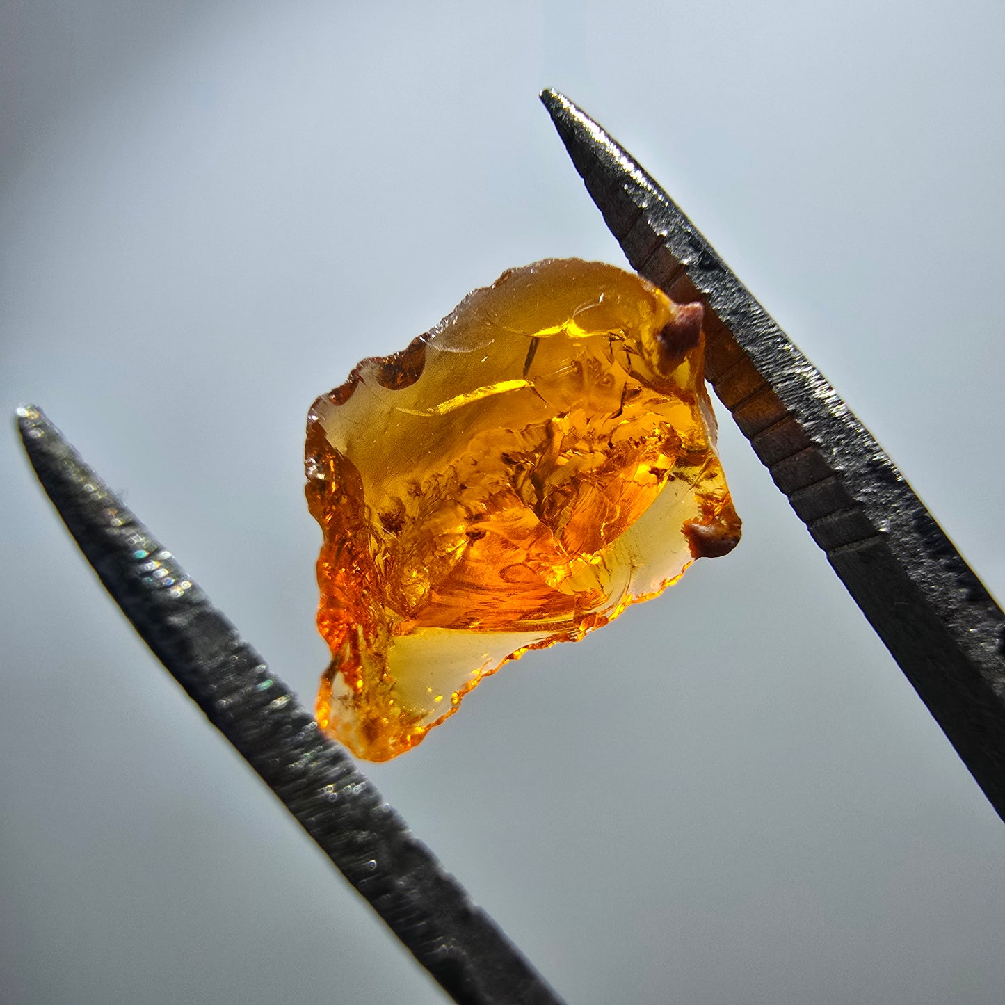 Seltener Feueropal Kristall, rot orange Mexiko 11*7*4mm