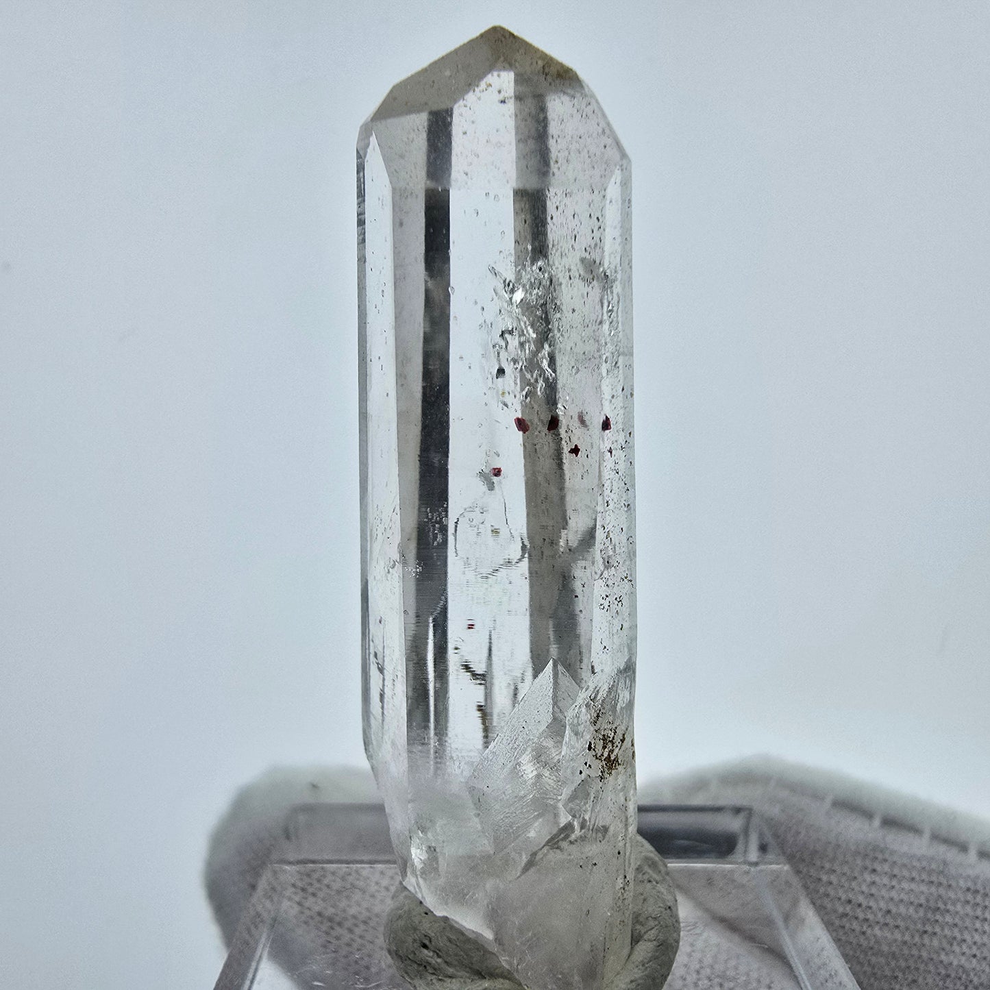 Harlekin Phantom Hämatit Quarz Kristall Streep Mine Goboboseb Namibia 43*13*09mm