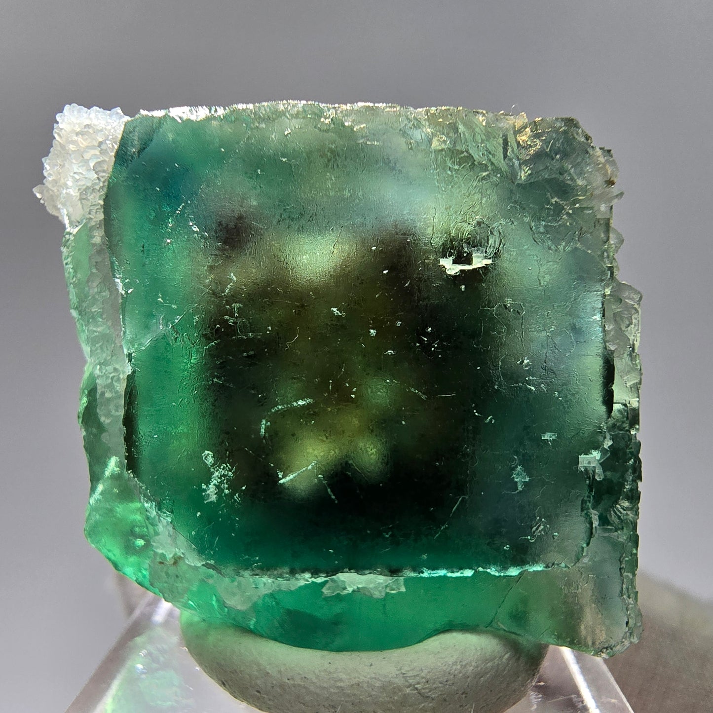 Klare Phantom Fluorit Würfel Stufe grün Okorusu, Namibia 45*38*30mm Sammlung