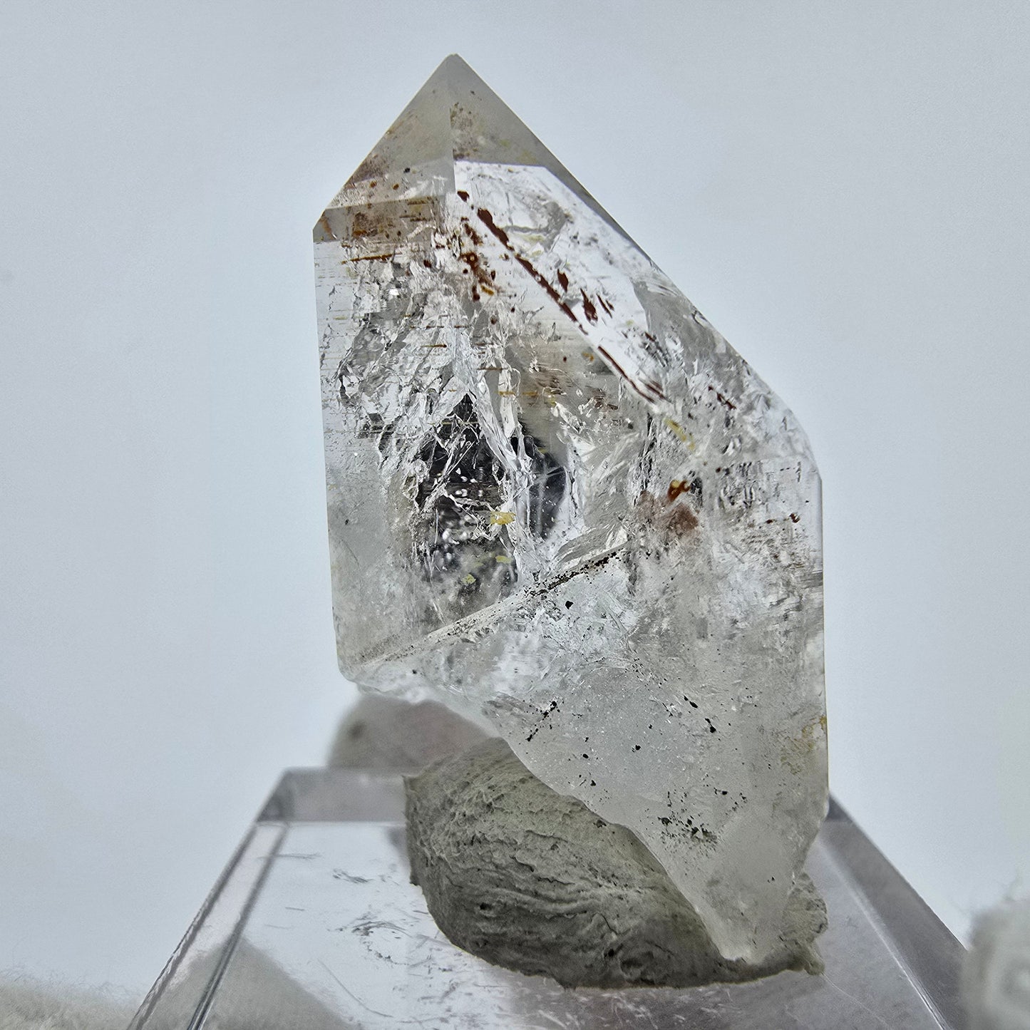 Enhydro Phantom Hämatit Quarz Kristall Streep Mine Goboboseb, Namibia 35*20*20mm