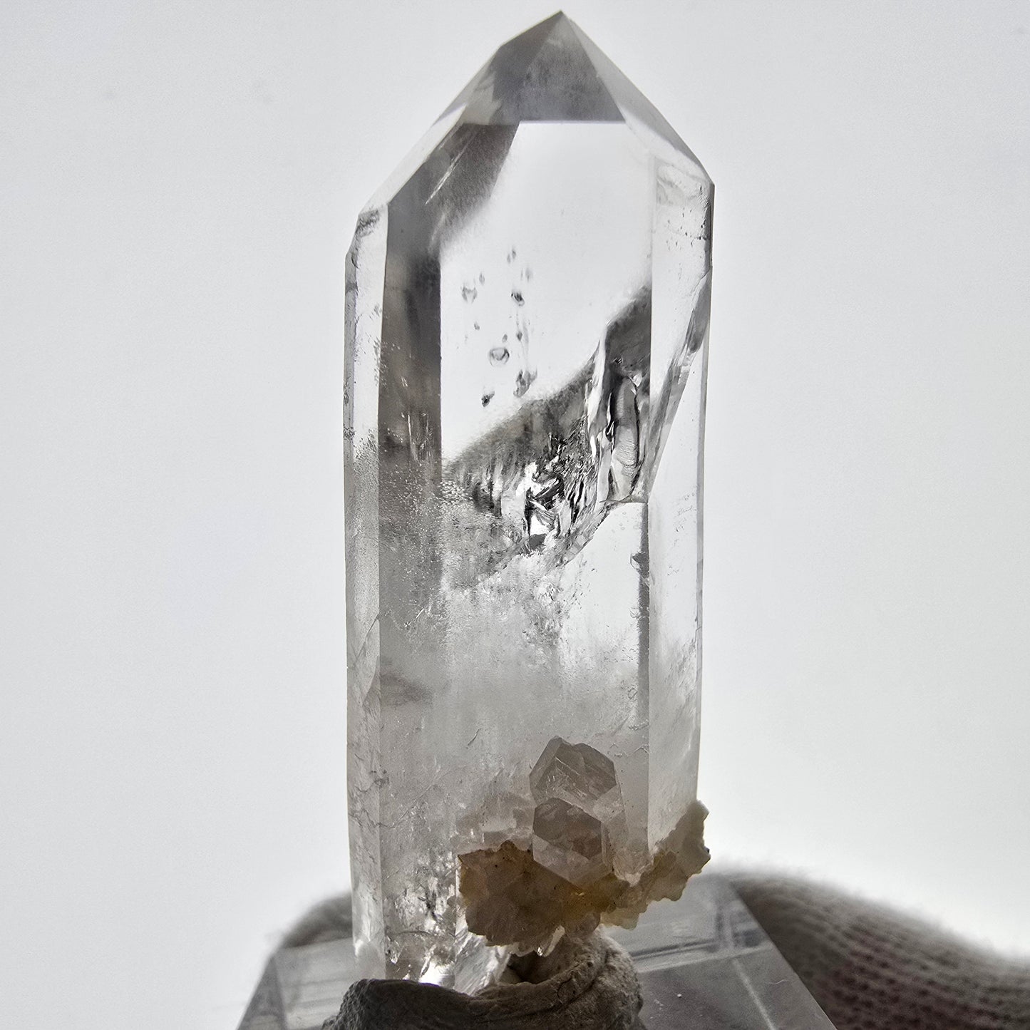 Phantom Smoky Quartz DT Scepter Valentine Pocket Gobo. Namibia 47*17*19mm