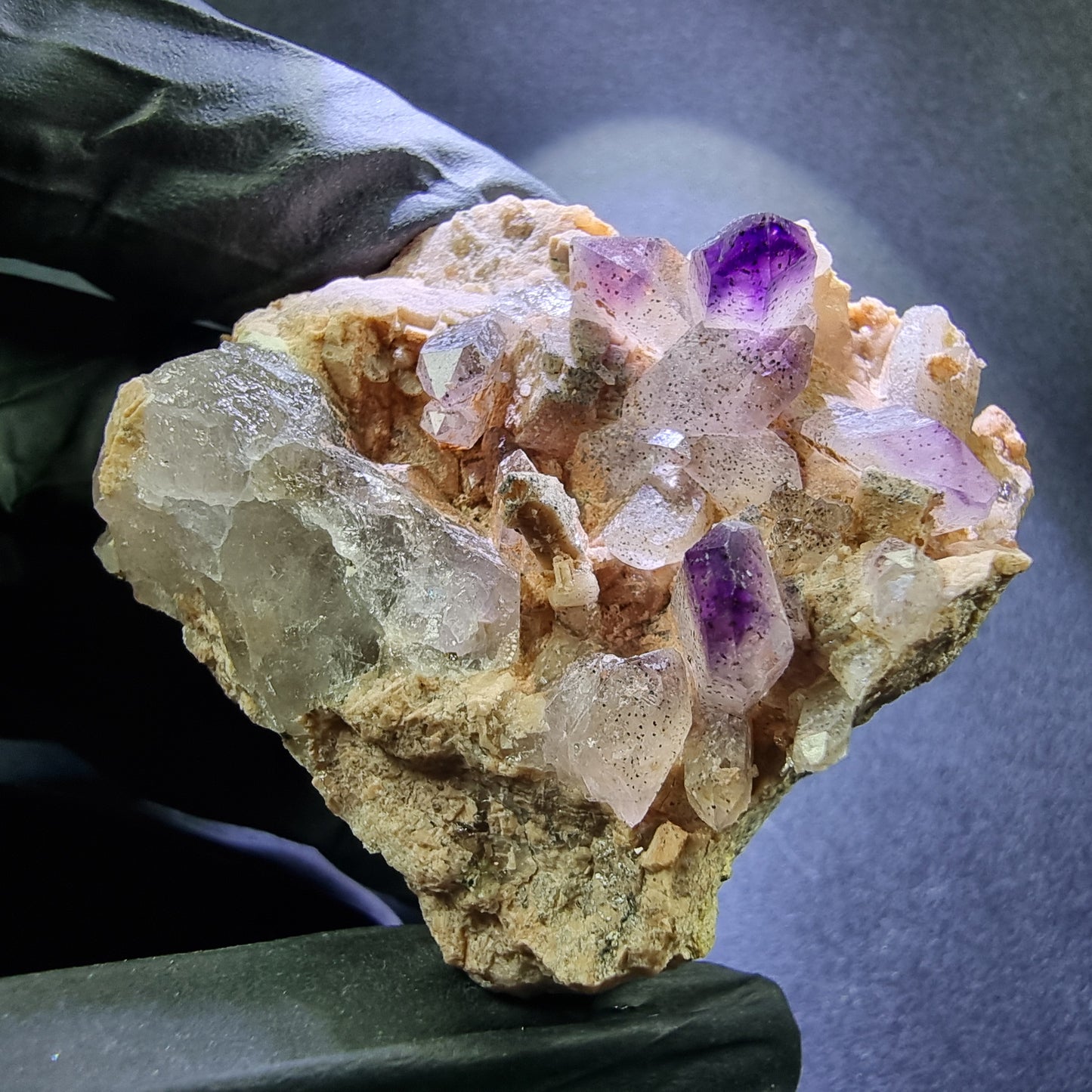 Seltene Brandberg Amethyst Stufe lila 44*42*27mm Brandberg, Namibia Sammlung