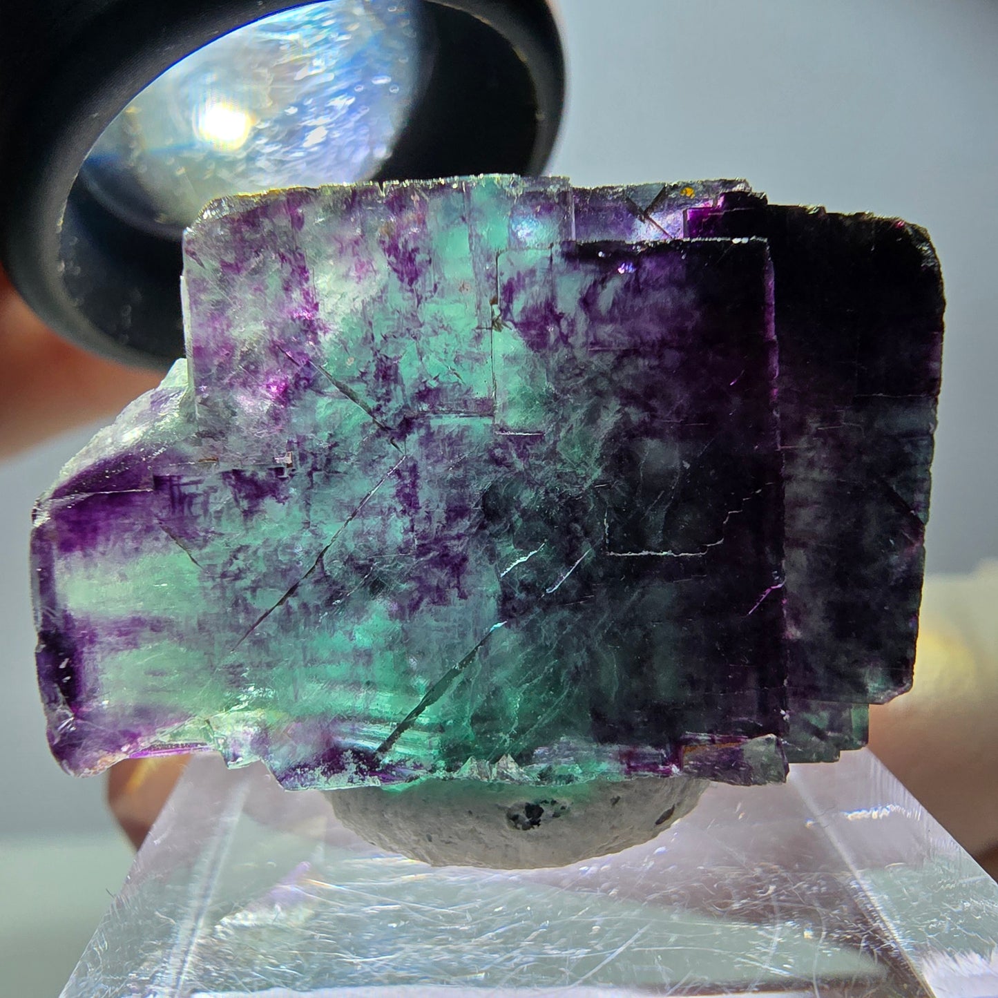 Rare Fluorite Cube Specimen, green purple Okorusu, Namibia 38*23*18mm