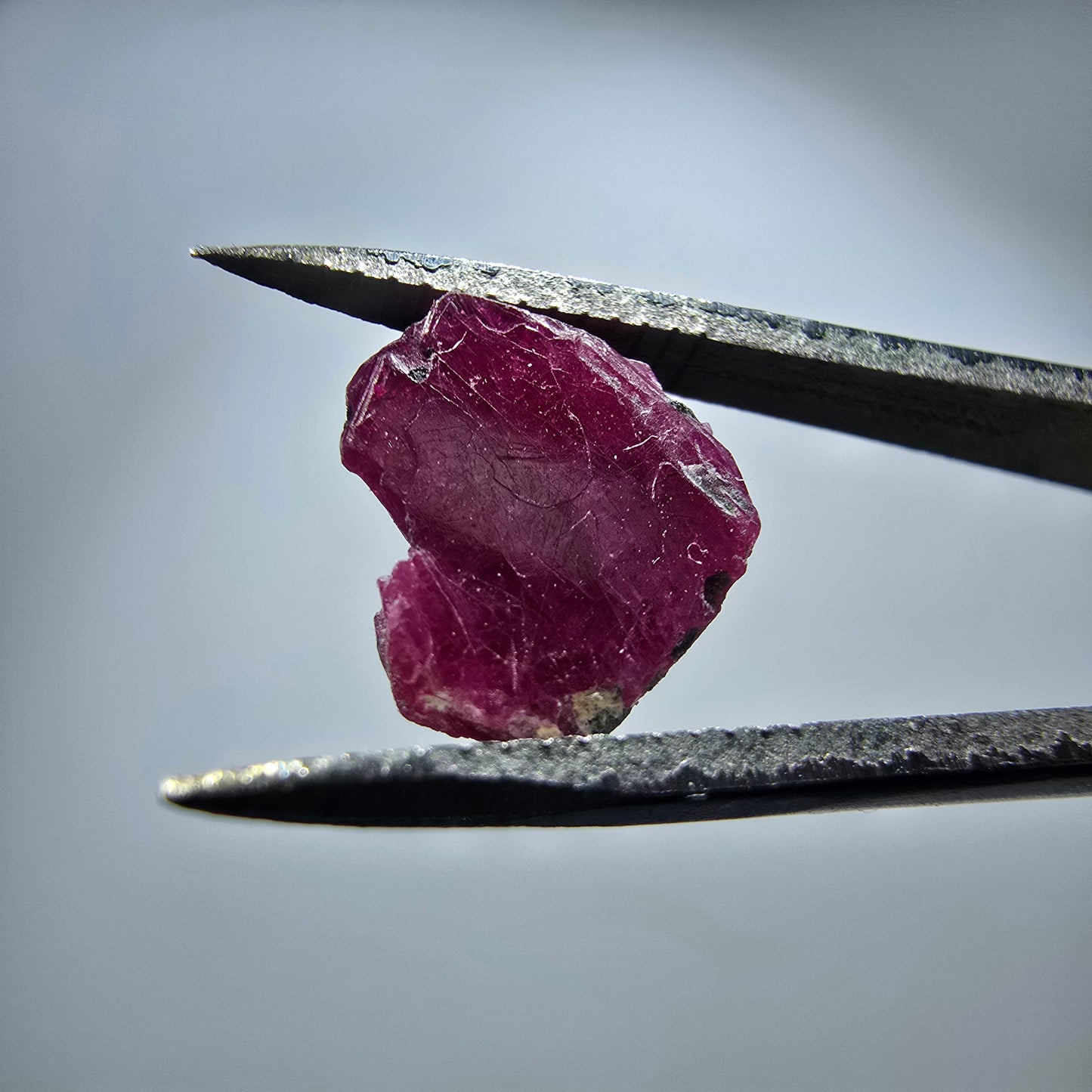 Seltene Rubin Scheibe, rot (UV Mineral) Unbekannt 11*9*1mm -