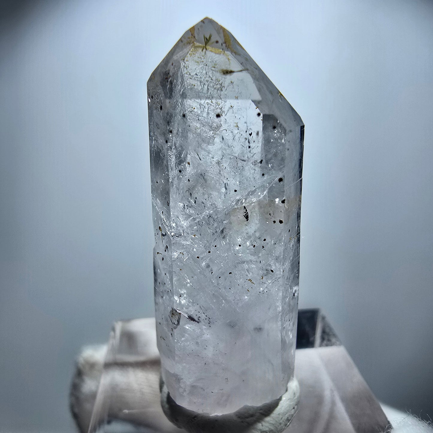 Klarer Phantom Hämatit Amethyst Kristall Streep Mine Goboboseb Namibia 35*13*9mm
