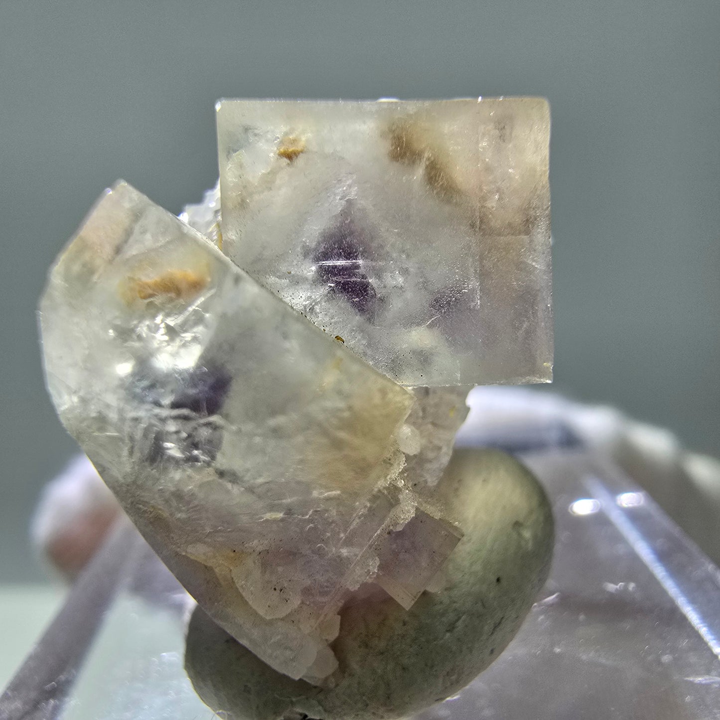 Cubes de fluorite fantôme UV rares, qualité quartz Brandberg, Namibie 23*18*13mm