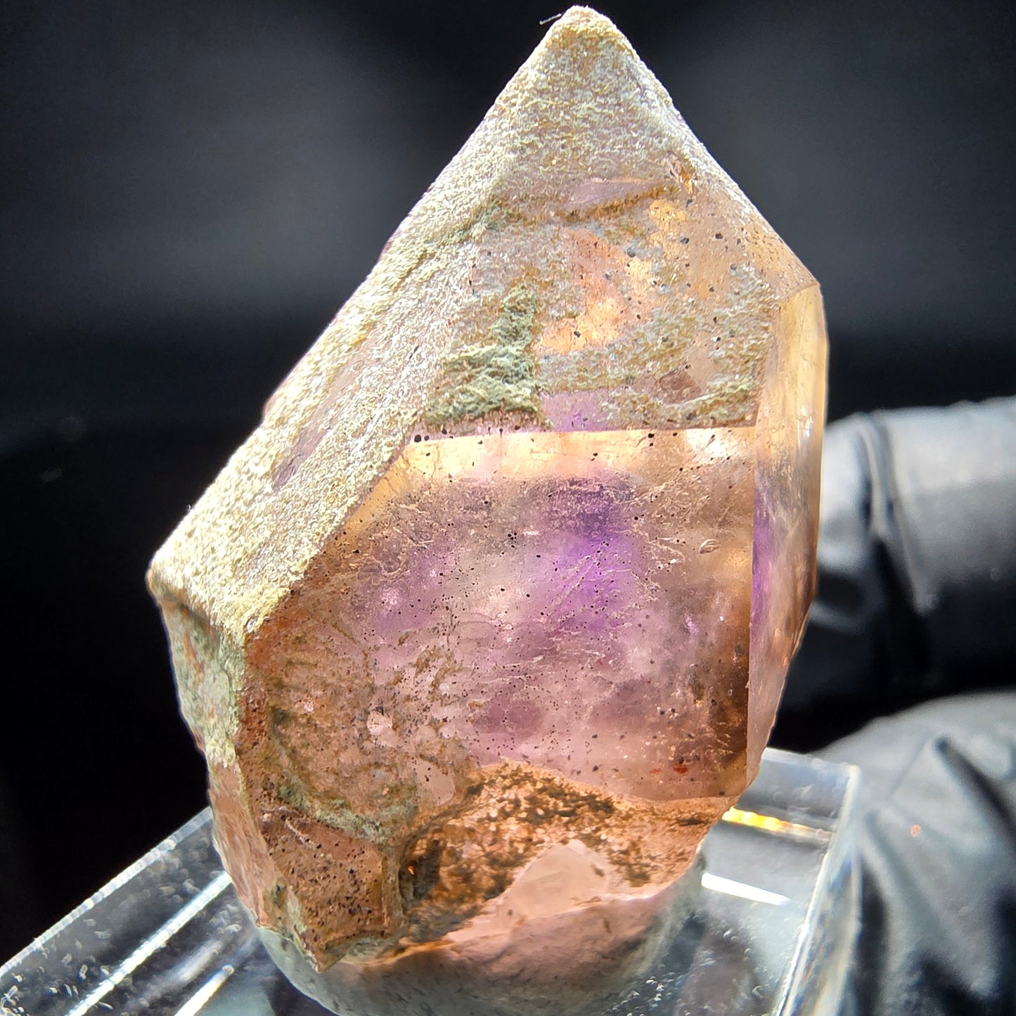 Klare Phantom Amethyst Spitze lila braun Brandberg, Namibia 34*26*23mm Sammlung