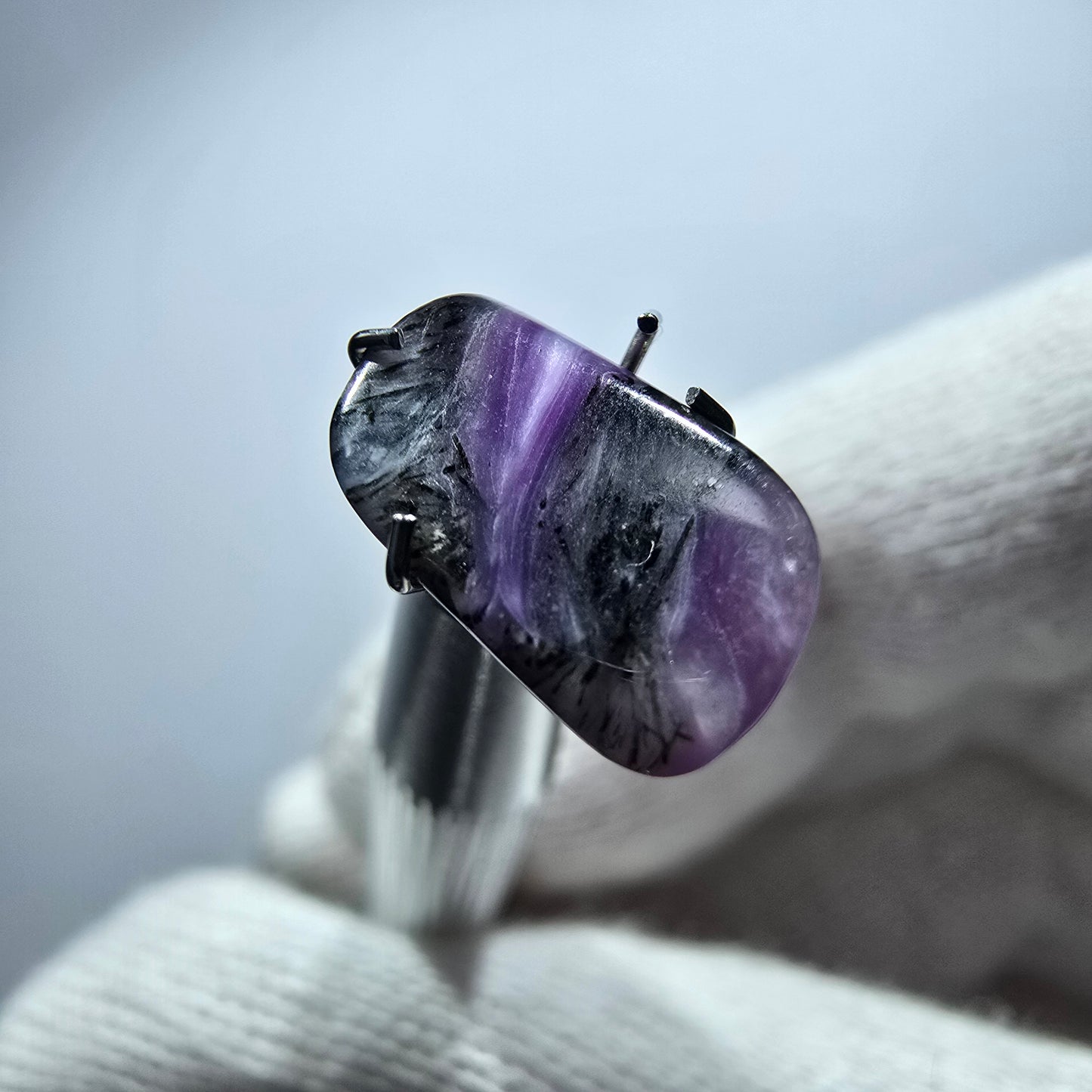 Rare Charoite crystal purple, polished Russia 12*7*3mm