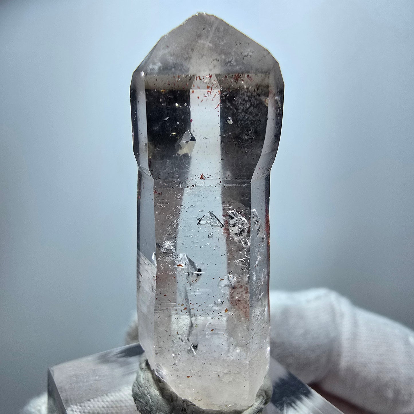 Seltener Phantom Rauchquarz Eisen Zepter Kristall Goboboseb, Namibia 42*15*14mm