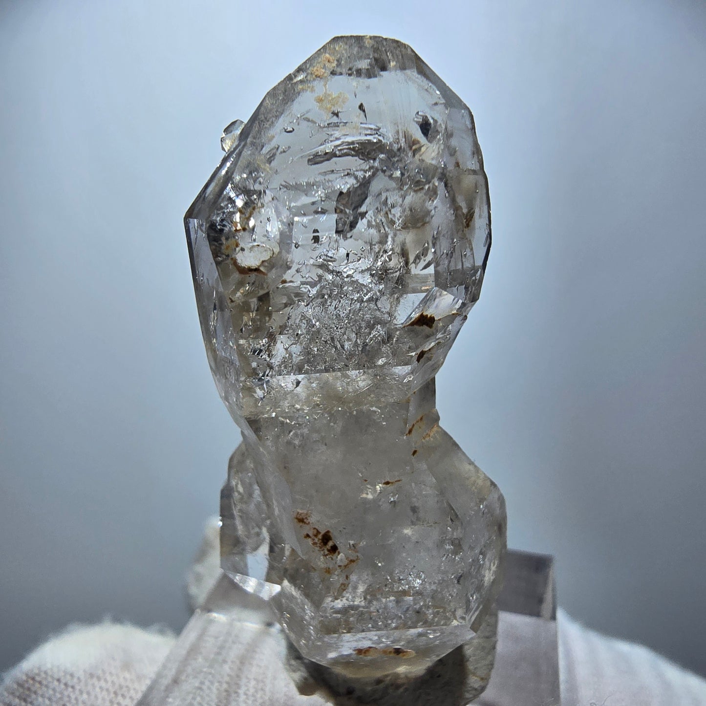 Enhydro Phantom Smoky Quartz DT Scepter, 1x Bubble Goboboseb, Namibia 44*19*14mm