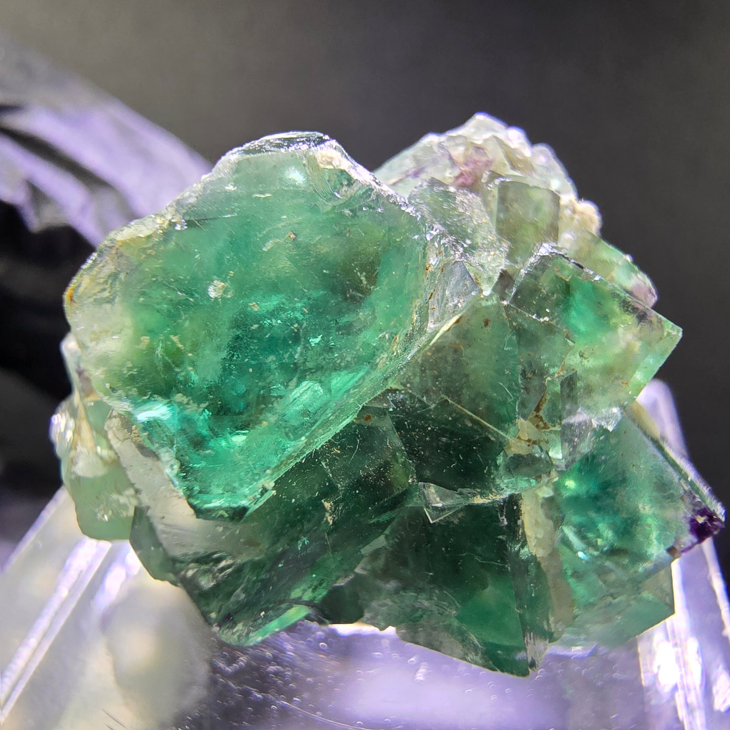 Sehr klare Phantom Fluorit XX Würfel Stufe grün 25*18*15mm aus Okorusu, Namibia