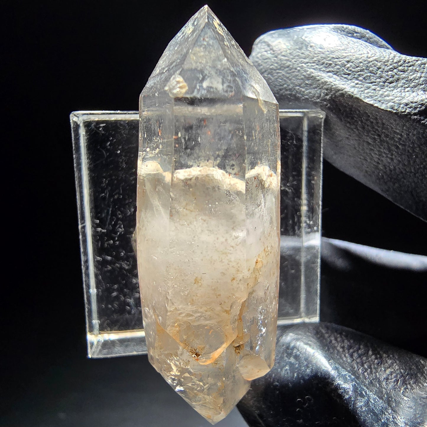 Phantom Rauchquarz Doppelender Eisen Stufe Goboboseb, Namibia 46*14*12mm