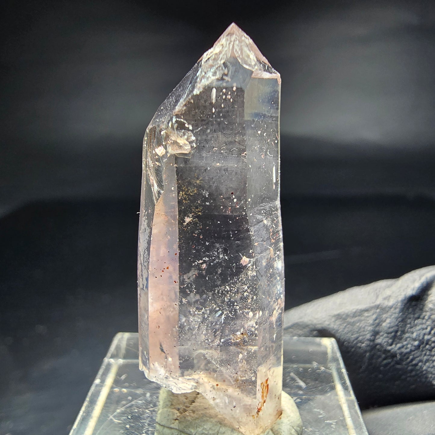 Klare Phantom Amethyst Spitze lila braun Goboboseb Namibia 36*14*8mm Sammlung
