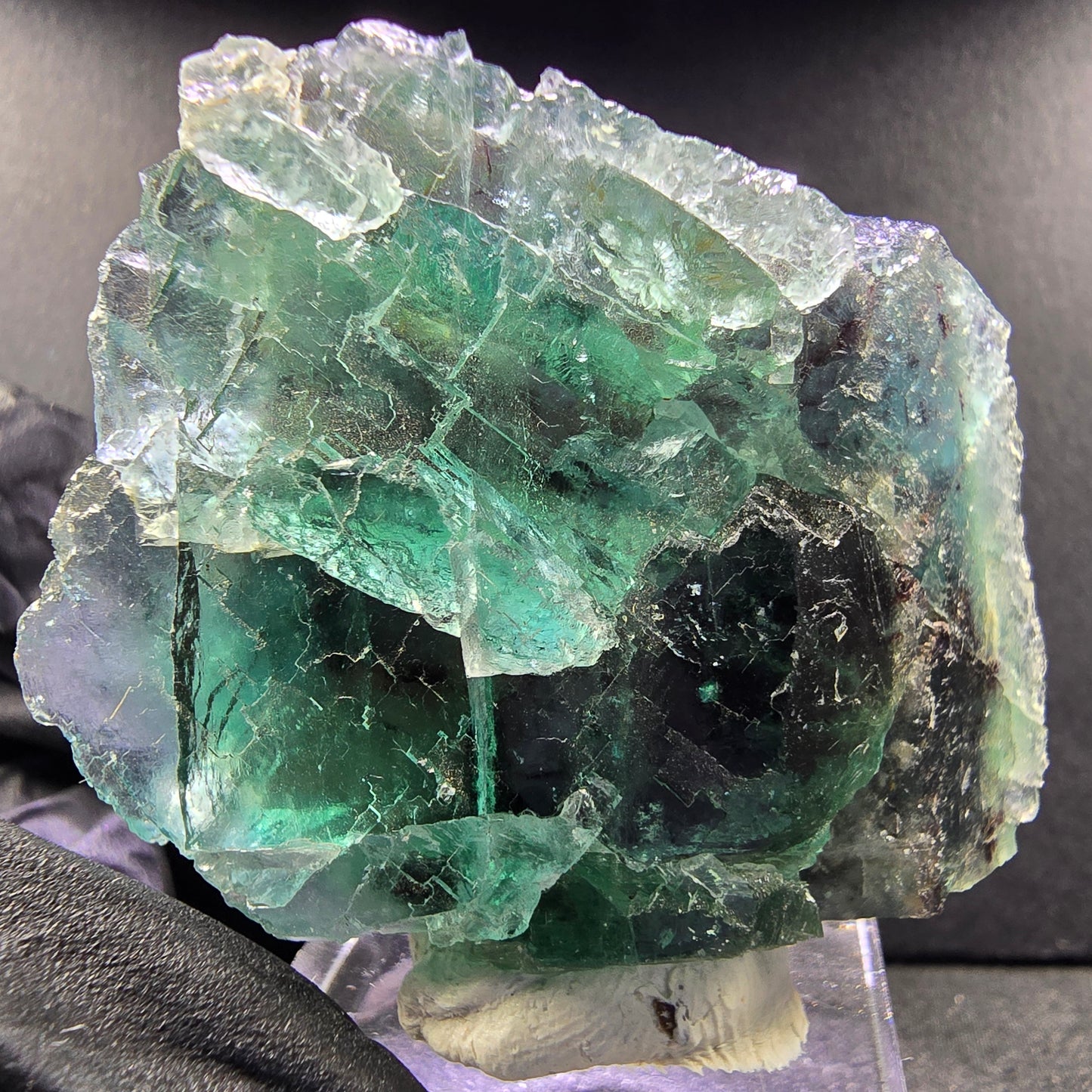 Seltene Phantom Fluorit Stufe grün 48*40*21mm Okorusu, Namibia Sammlung