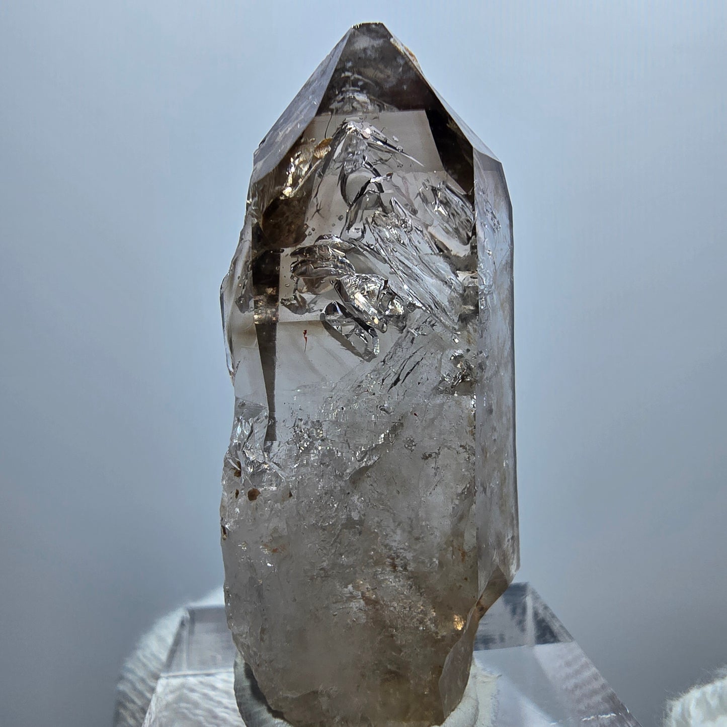 Enhydro Phantom Smoky Quartz Scepter, 2x Bubble Goboboseb, Namibia 40*18*11mm