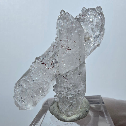 Seltene Harlekin DT Quarz Analcim Stufe Streep Mine Goboboseb Namibia 58*30*17mm