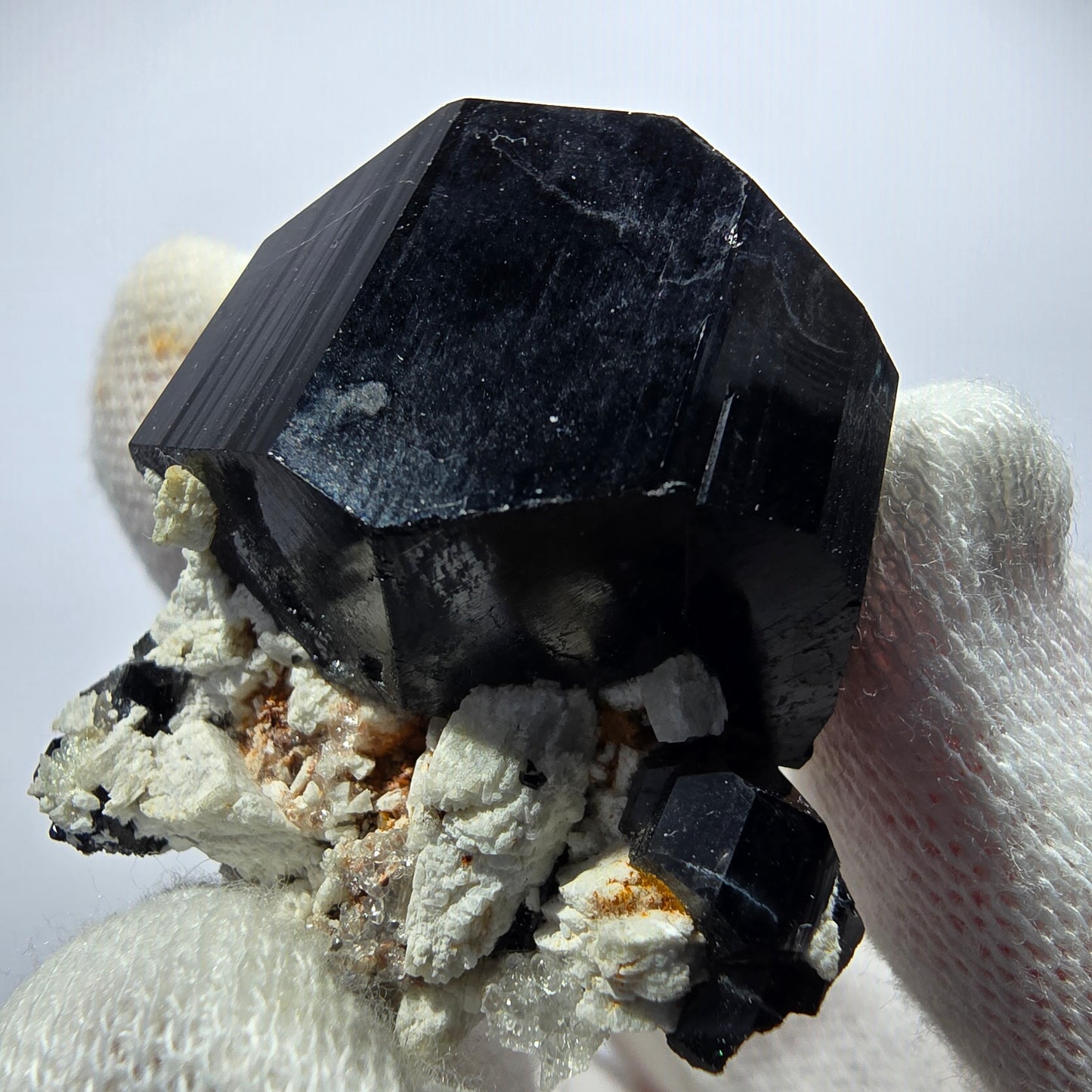 Rare Schorl Tourmaline, Hyalite, Orthoclase Specimen Erongo, Namibia 42*40*27mm
