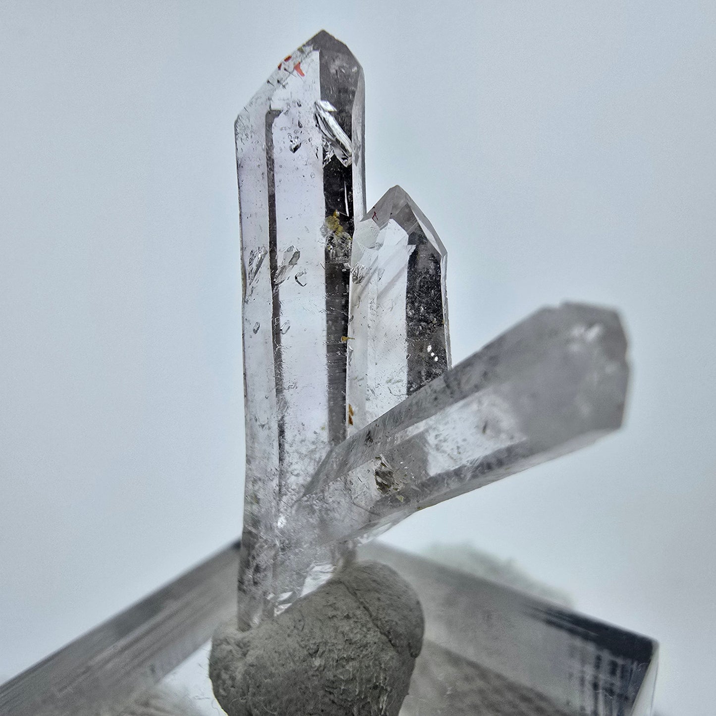 Klare Phantom Rauchquarz DT Zepter Stufe Goboboseb, Namibia 33*21*9mm